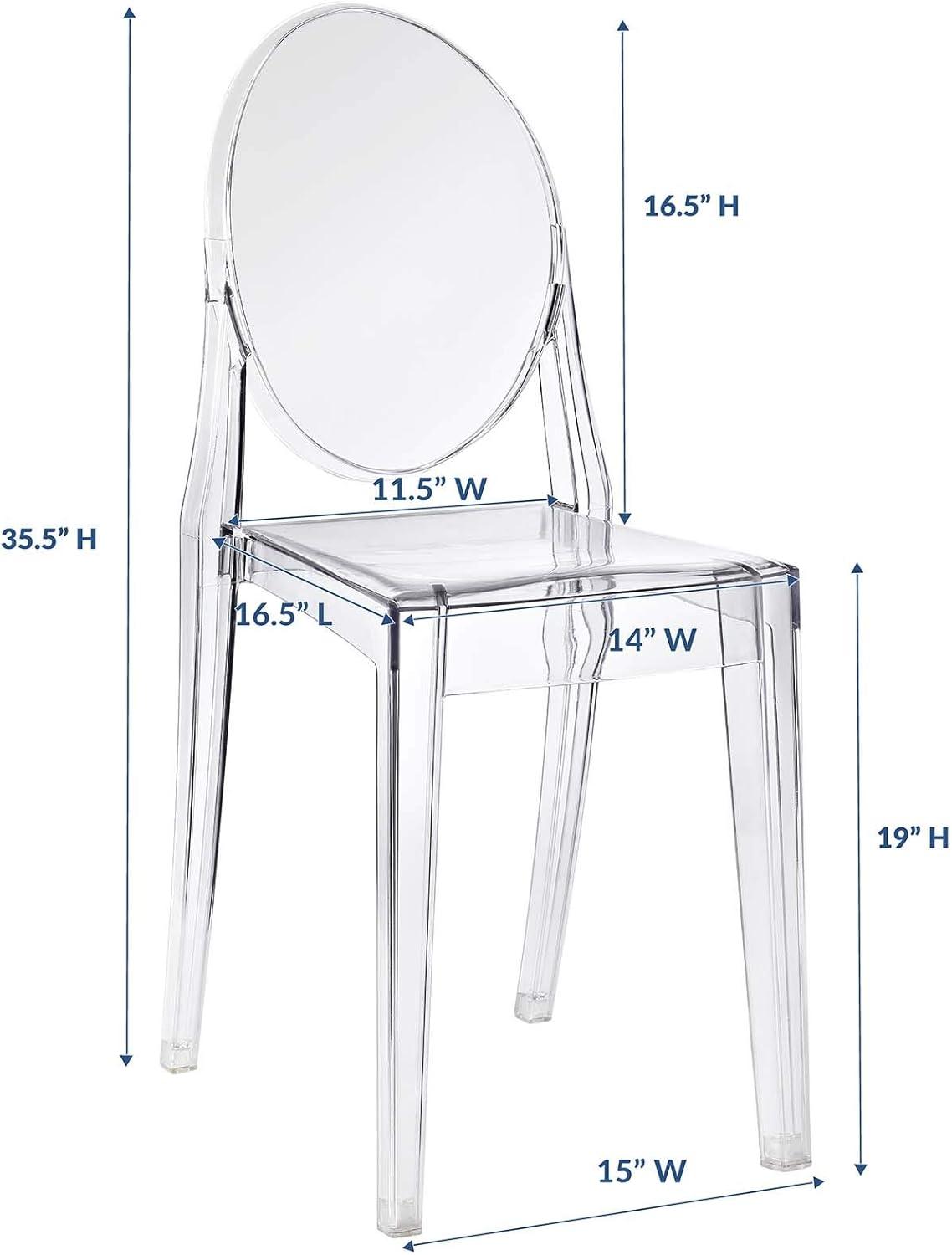 Modway Casper Dining Side Chair in Clear