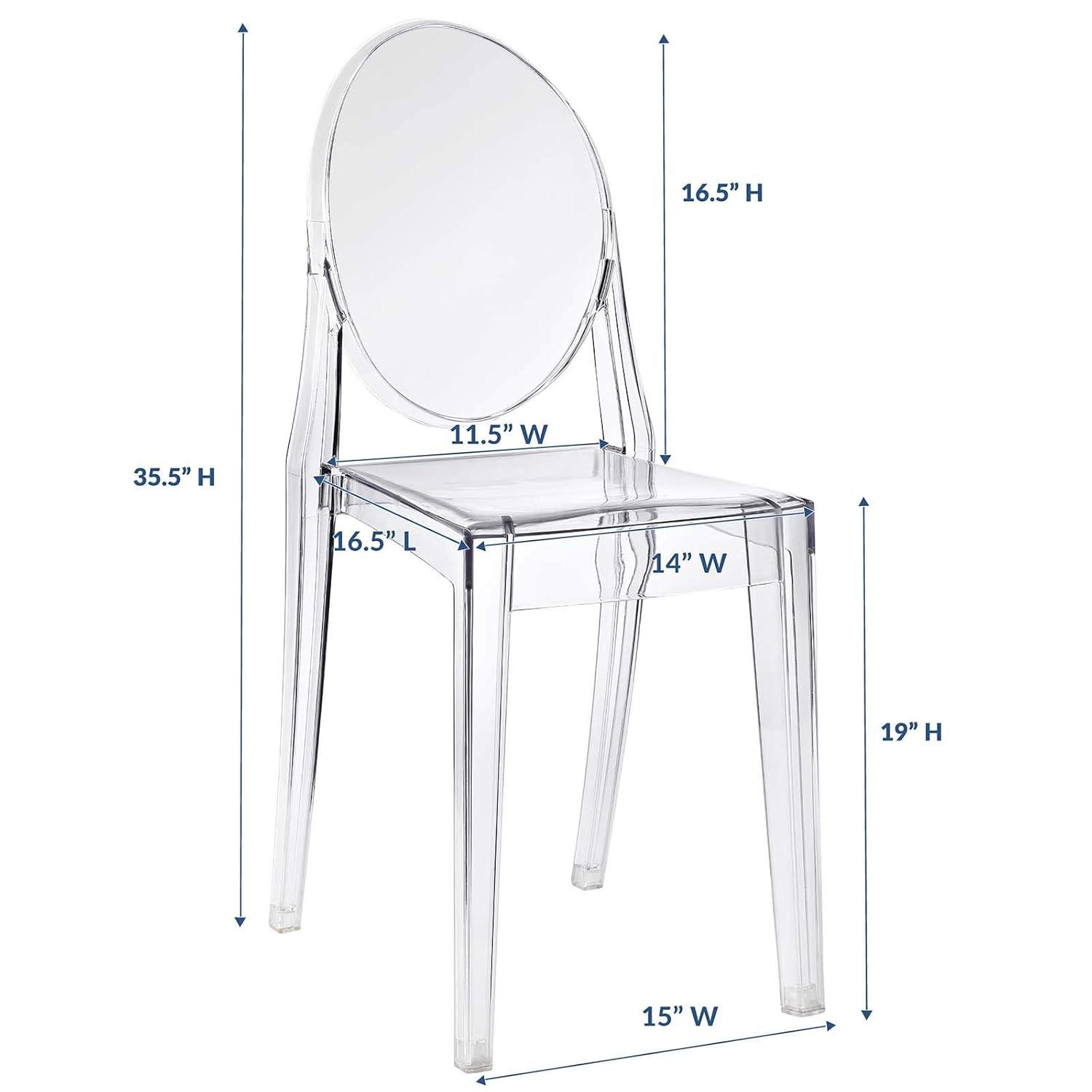 Modway Casper Dining Side Chair in Clear