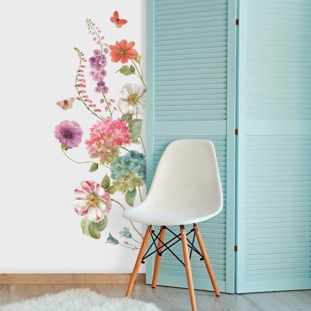 Lisa Audit Garden Flowers Peel and Stick Giant Wall Decal - RoomMates: Removable Floral Home Decor