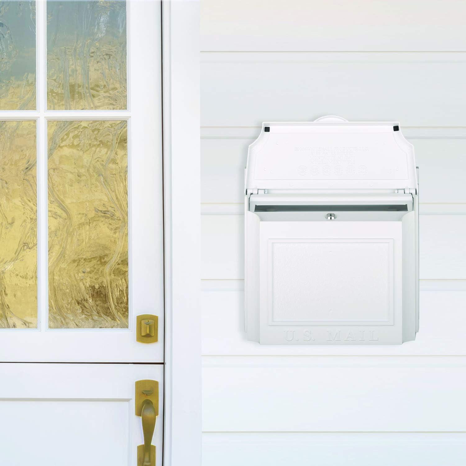 White Vertical Aluminum Lockable Mail Drop Box