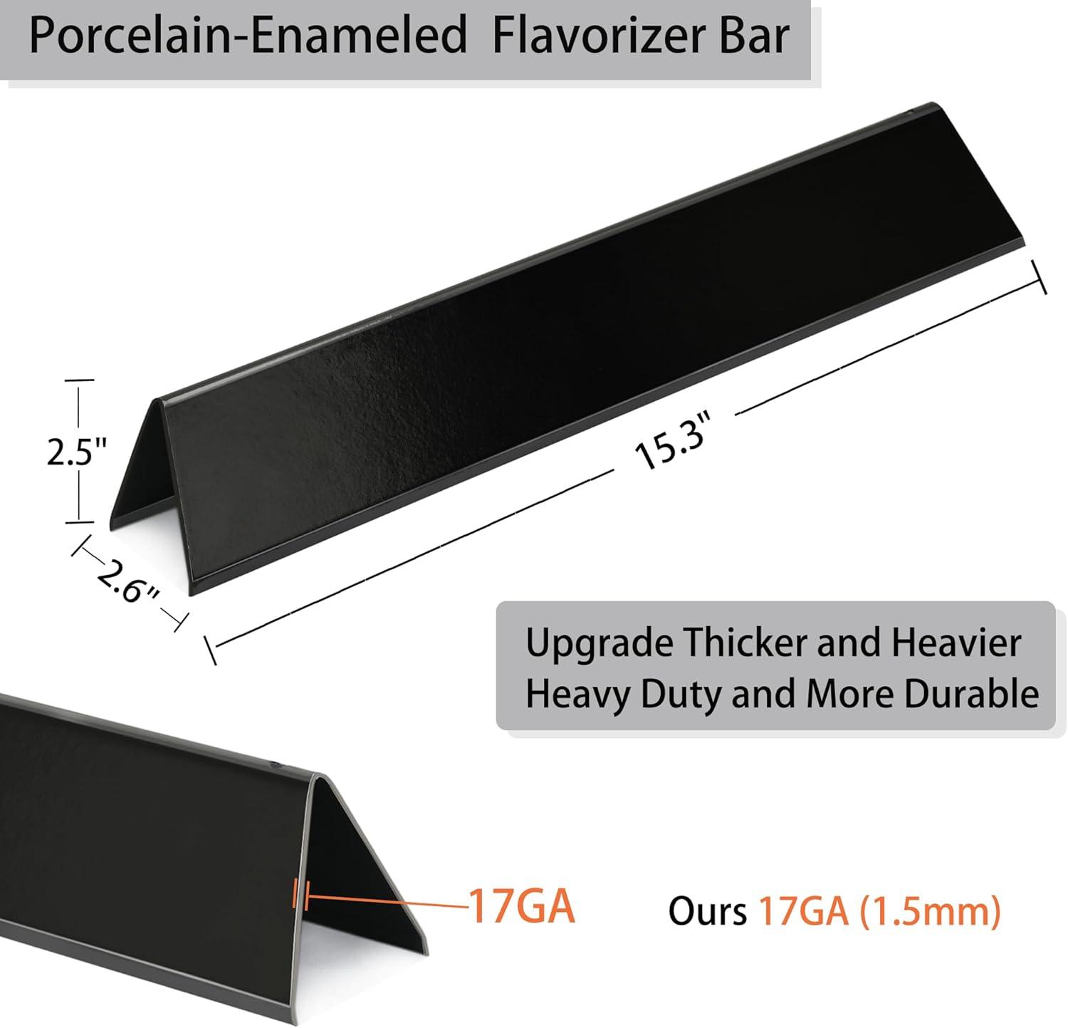 Flavorizer Bars for Weber Spirit E310 310 Grill Parts, Porcelain-Enameled Flavor Bars Replacement for Weber Spirit 300 Series Grill with UP-Front Controls 15.3 inch Set of 5