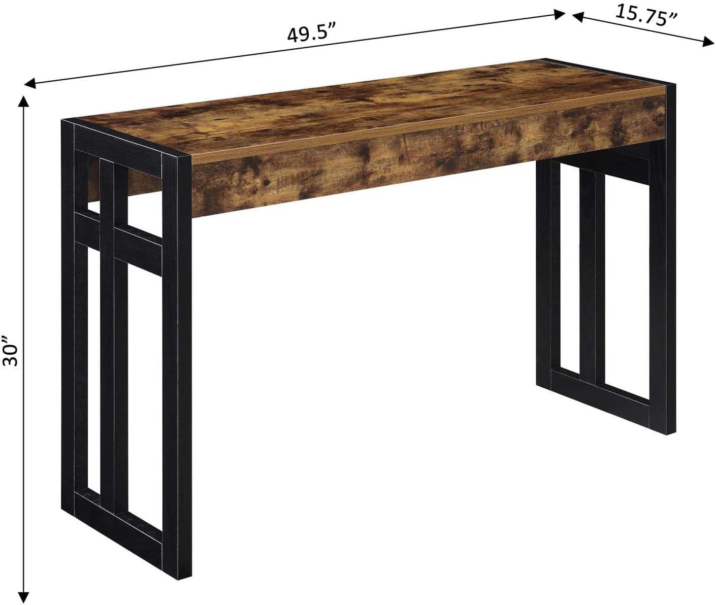 Convenience Concepts Monterey Console Table, Barnwood/Black