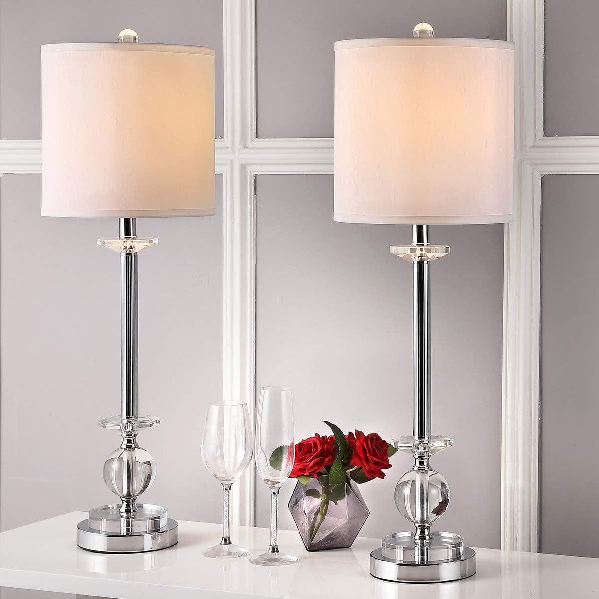 Marla Crystal Candlestick Lamp (Set of 2) - Clear - Safavieh