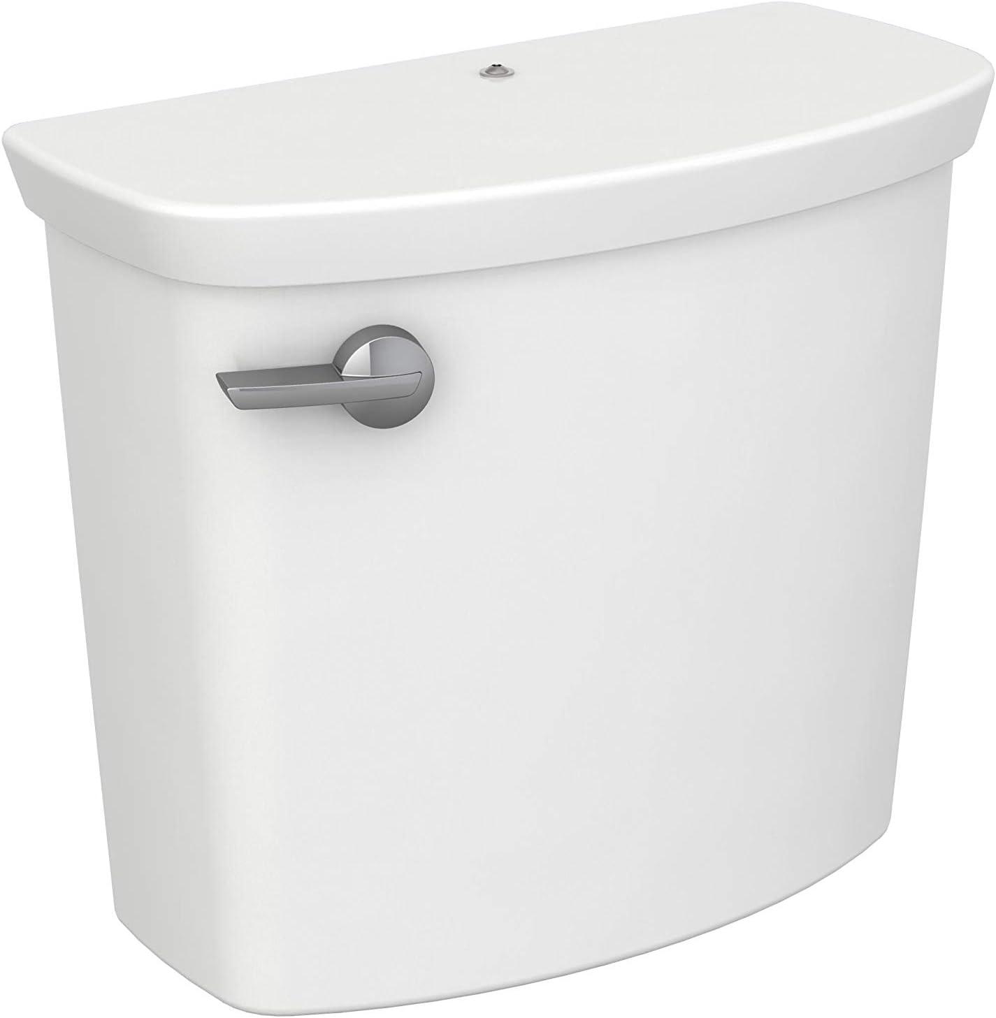 White Dual Flush Toilet Tank with Right-Hand Trip Lever