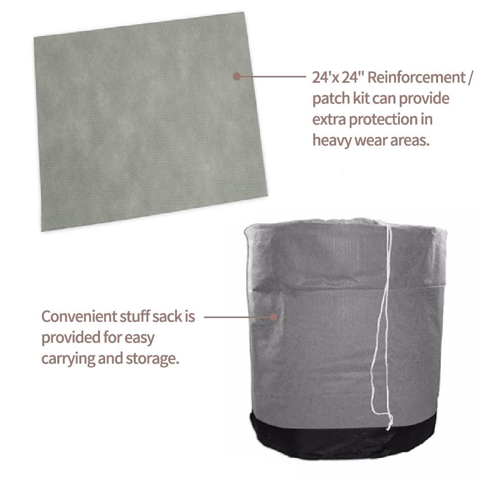 Seamander Travel Trailer RV Cover, fit sizes from 14' to 35', 3 layers Top panel, extra straps for windproof