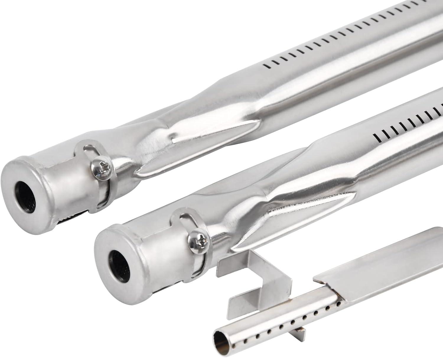 Uniflasy 69785 18 Inch Grill Burner for Weber Spirit I & II 200 Series Spirit E-210 E-220 Spirit S-210, S-220 Gas Grills with Up Front Control Tube Pipe 304 Stainless Steel