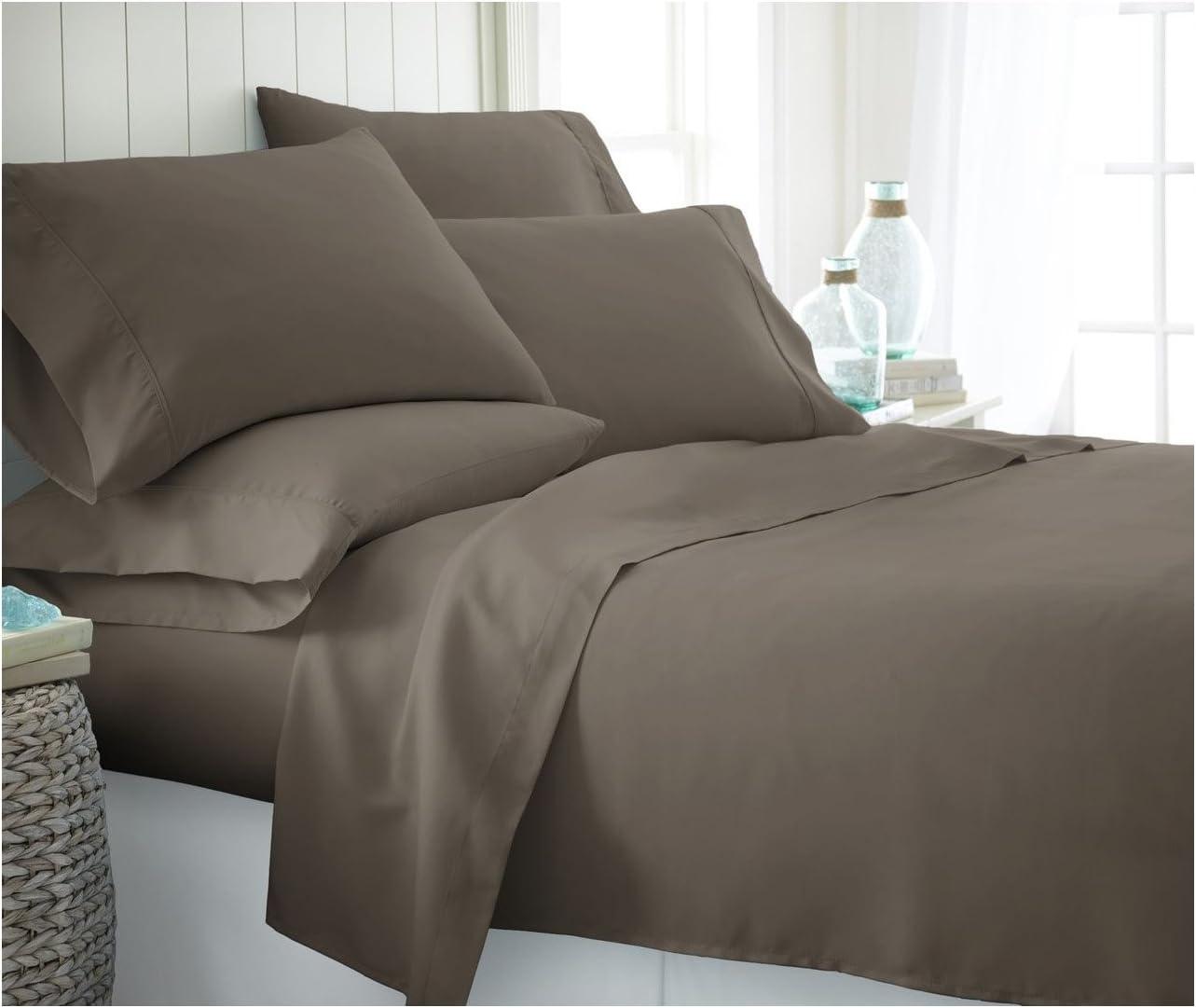 Taupe Queen Ultra Soft Microfiber 6-Piece Sheet Set