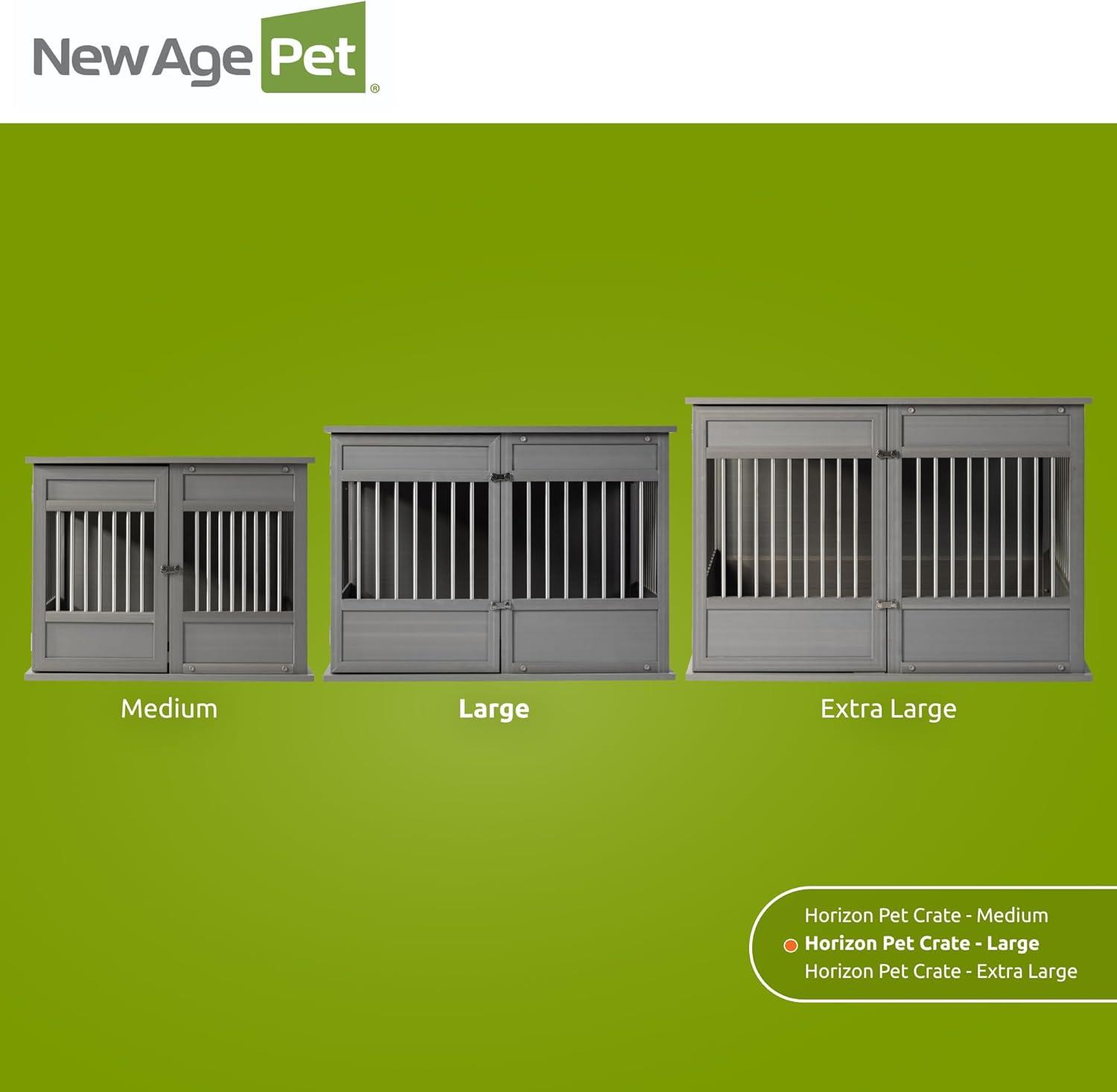 New Age Pet Horizon Pet Crate - ECOFLEX, Stainless Steel, Easy Access Door, 10-Year Warranty