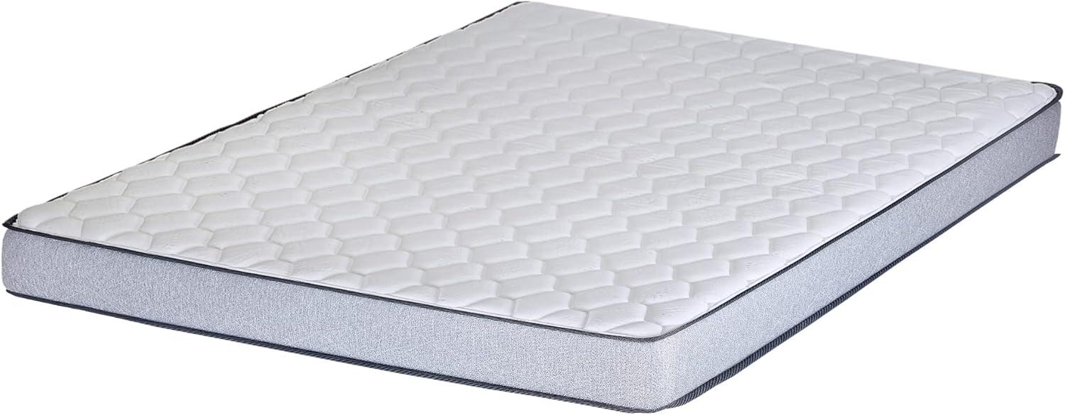 Twin Medium Firm High Density Foam Mattress in White and Gray