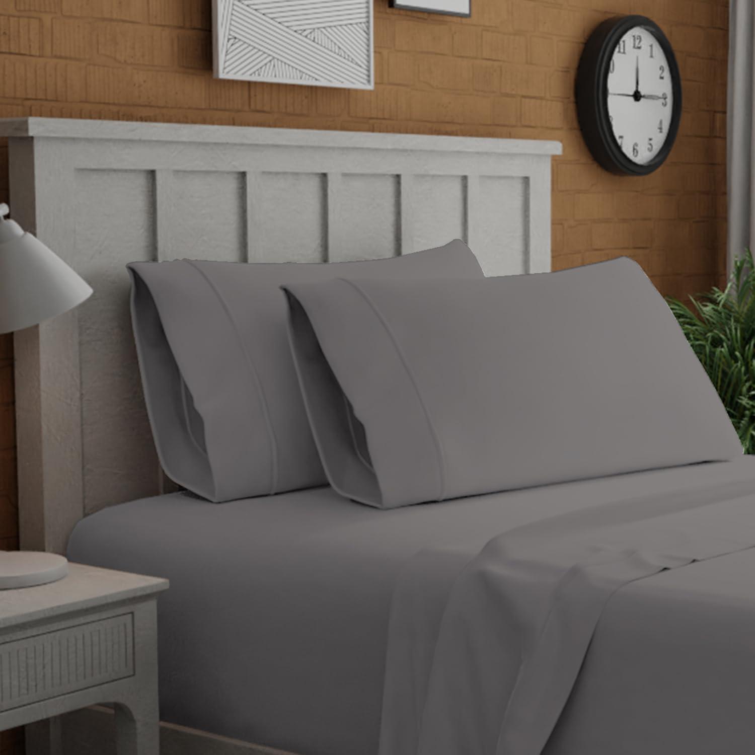 Purity Home Sustainable Organic 100% Cotton Breathable & Lightweight Deep Pocket Pillowcases