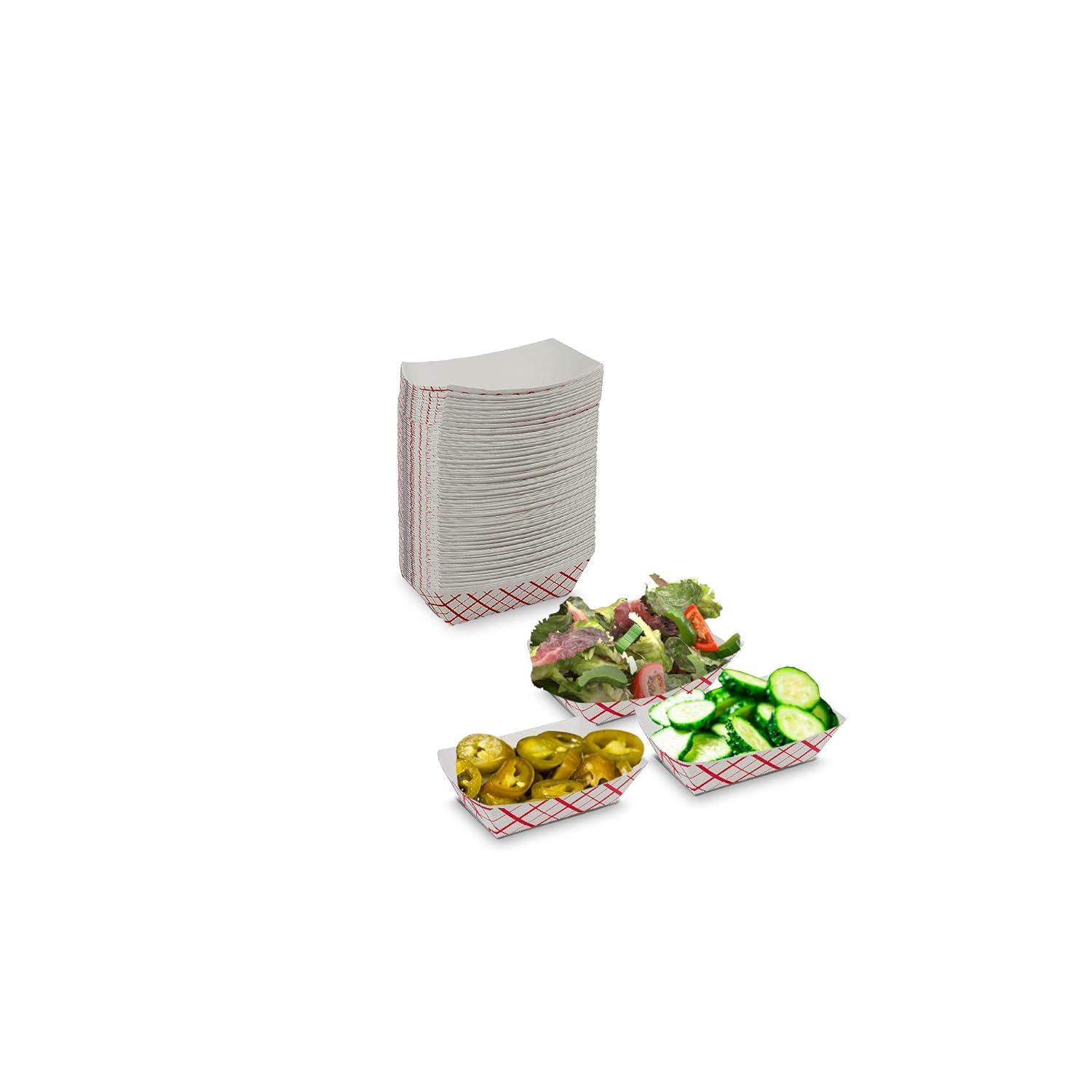 MT Products MT Products Paper Food Tray - Red and White Nacho Trays (Set of 100)