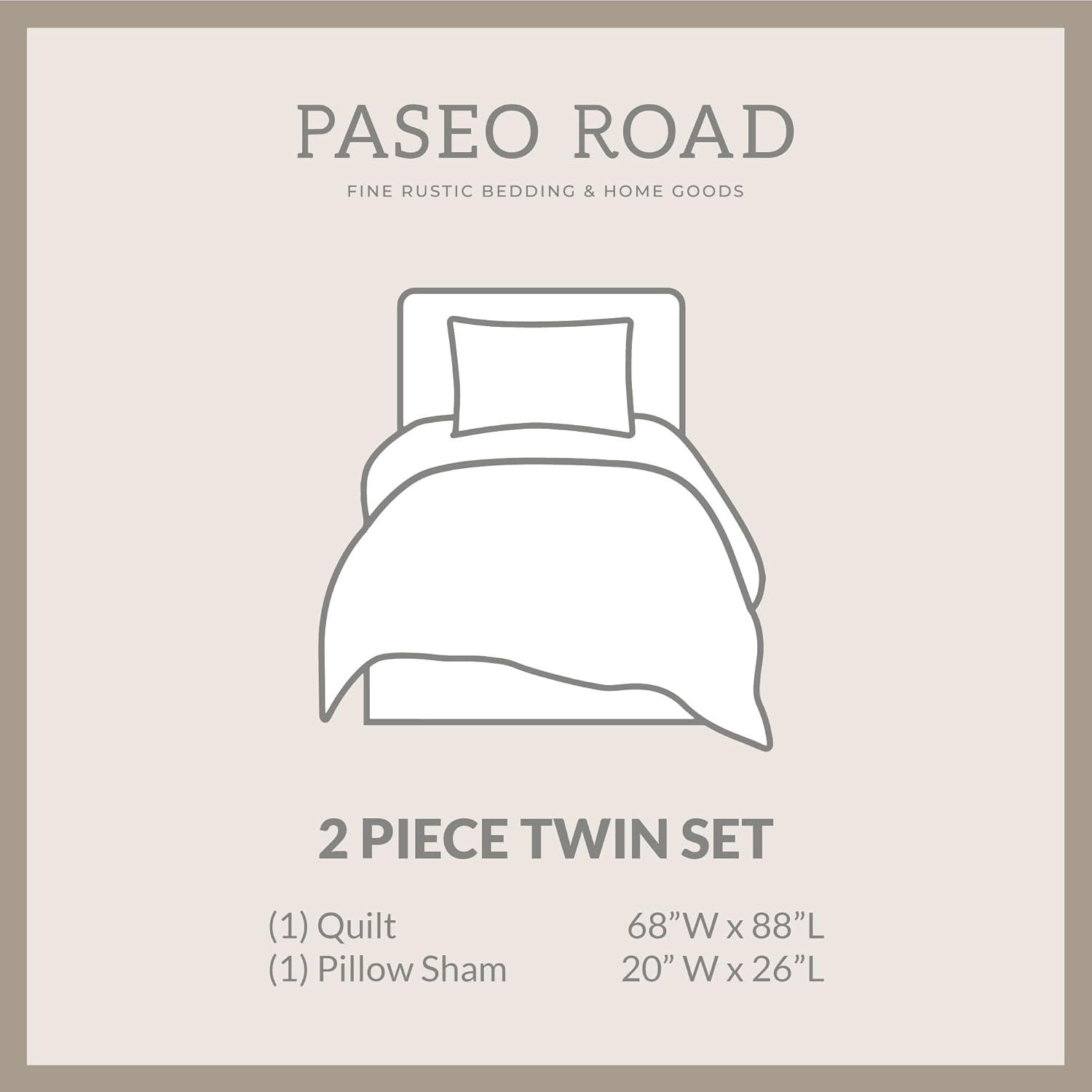 Paseo Road by HiEnd Accents Del Sol Red/Orange/Tan Aztec Print Cotton Southwestern Style Reversible Quilt Set