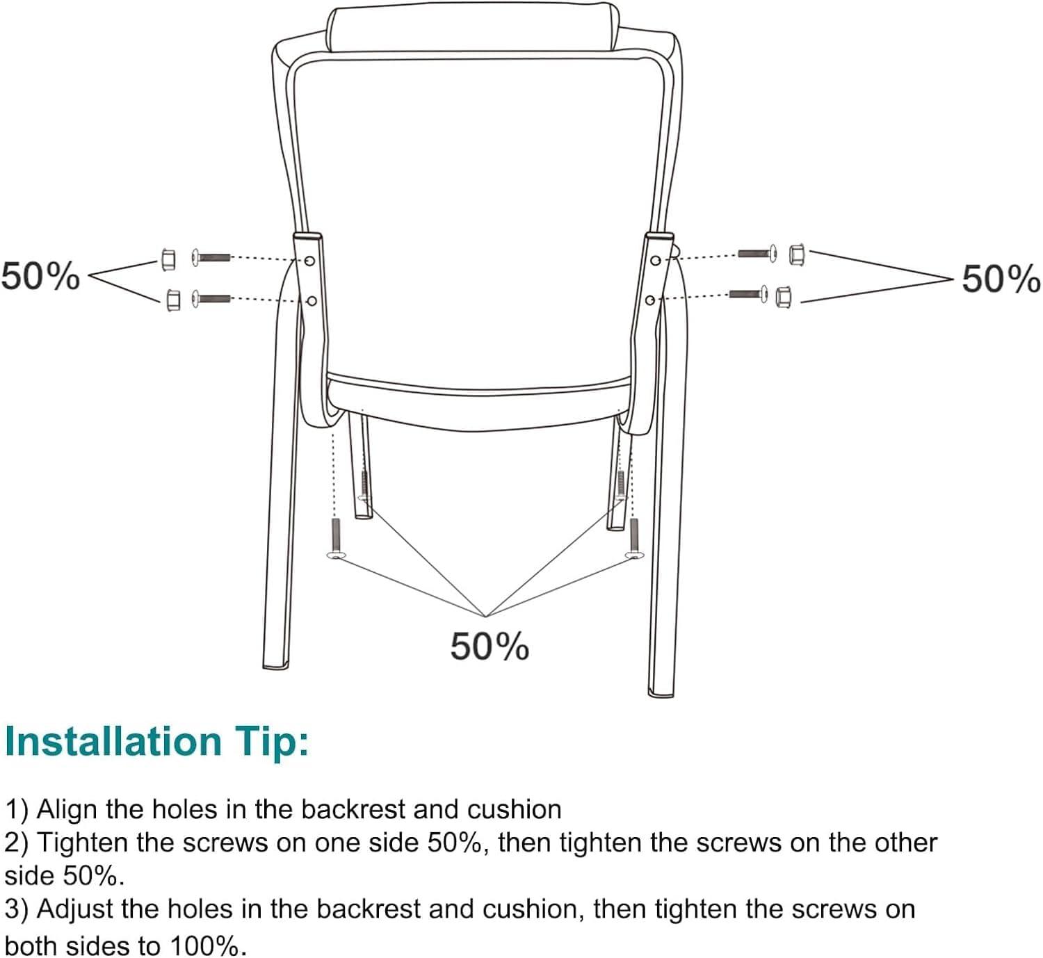 Faux Leather Seat Waiting Room Chair with Metal Frame