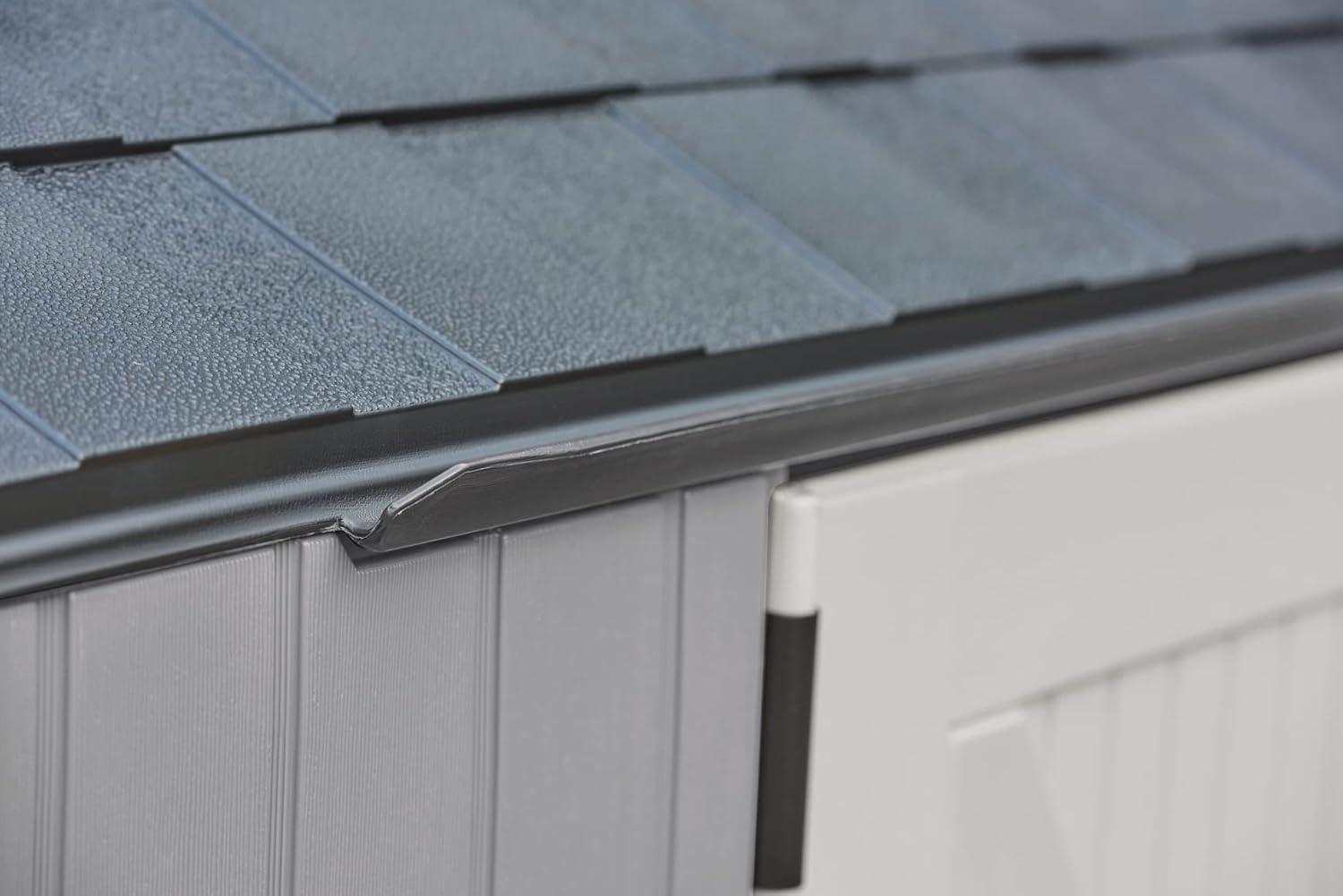 Rubbermaid Large Resin Outdoor Storage Shed, 10.5 x 7 ft., Gray, with Substantial Space for Home/Garden/Back-Yard/Lawn Equipment