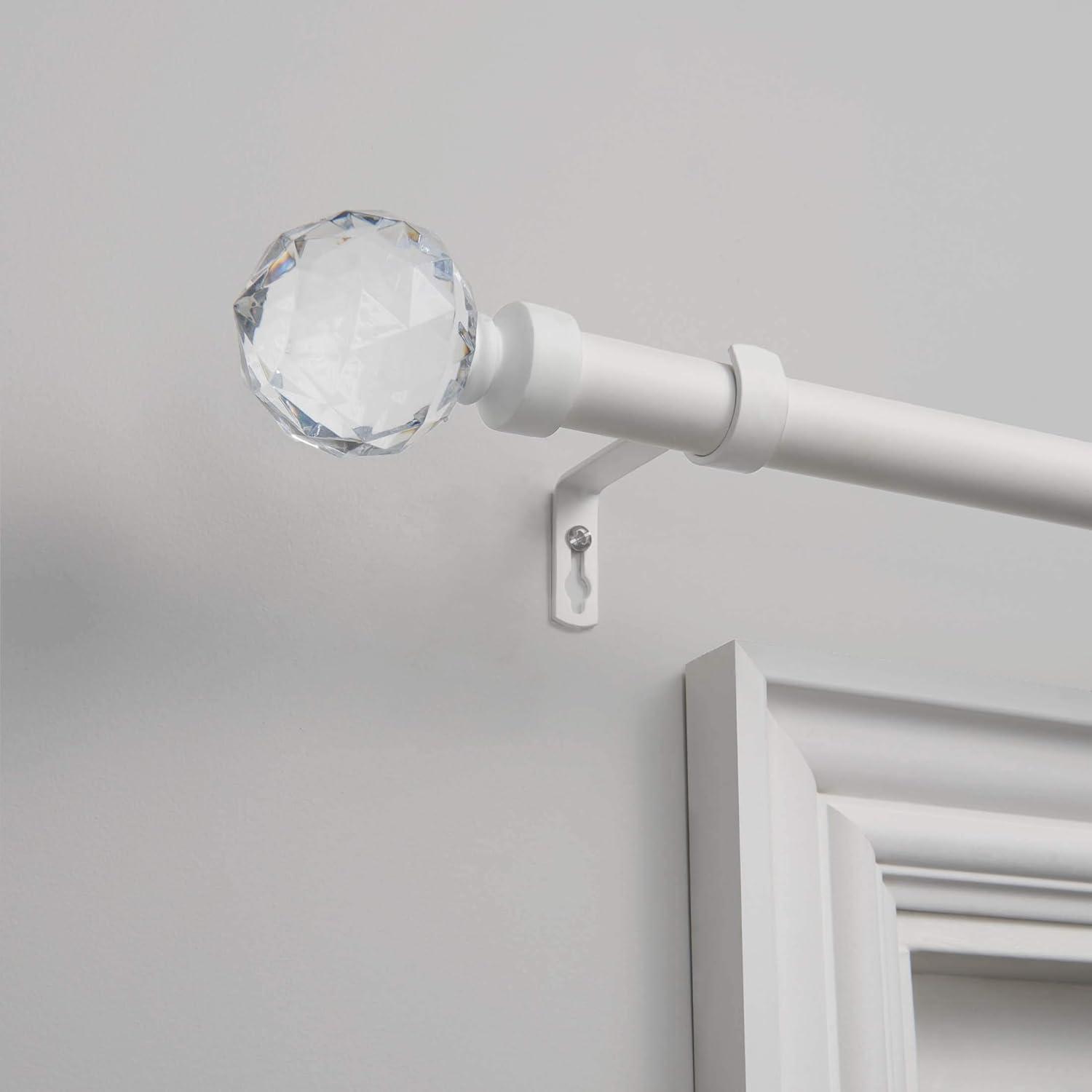 Amalgamated Textiles EXCLUSIVE HOME Crystal Ball 1" Curtain Rod and Finial Set