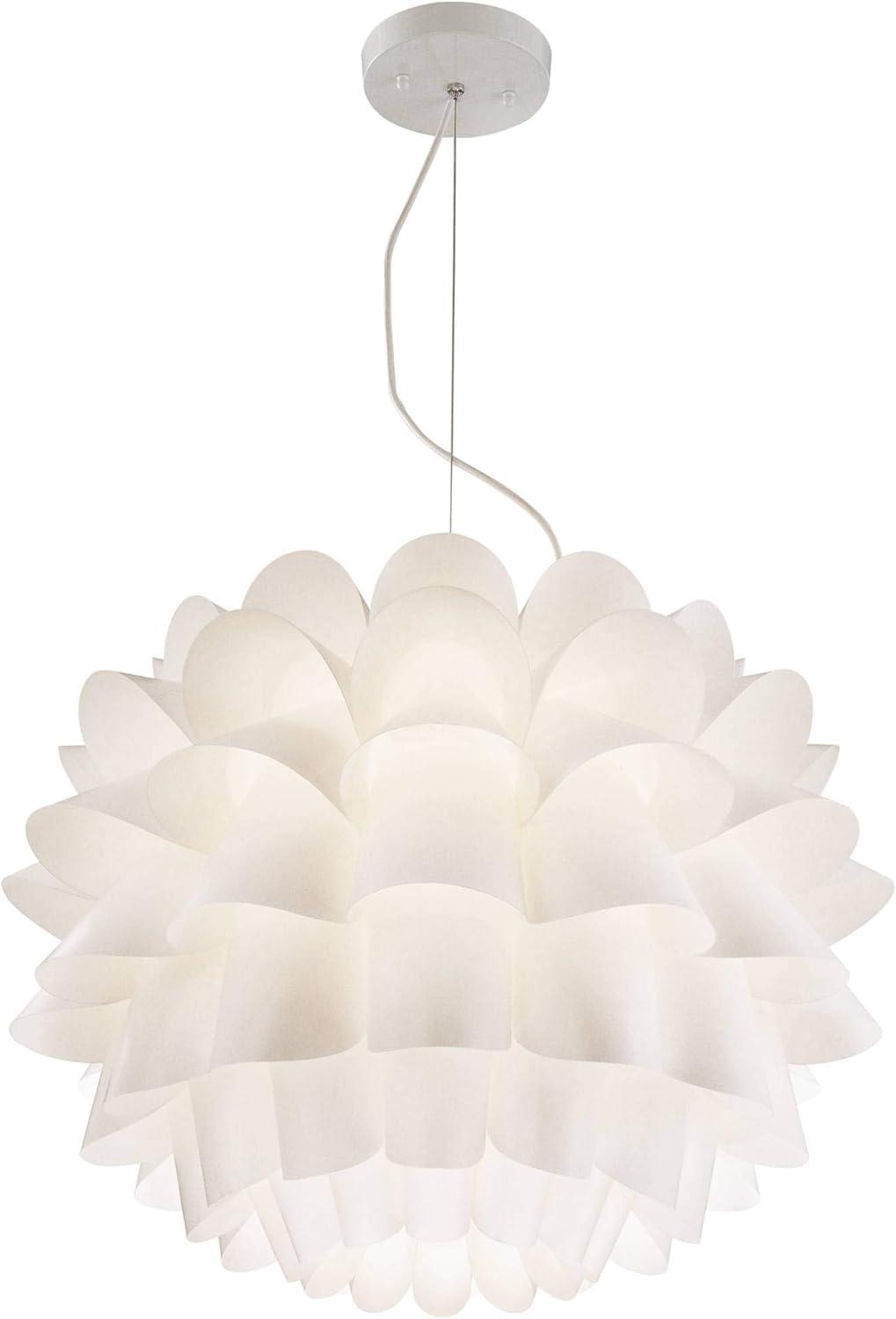 Modern Blooming Flower White Pendant Light