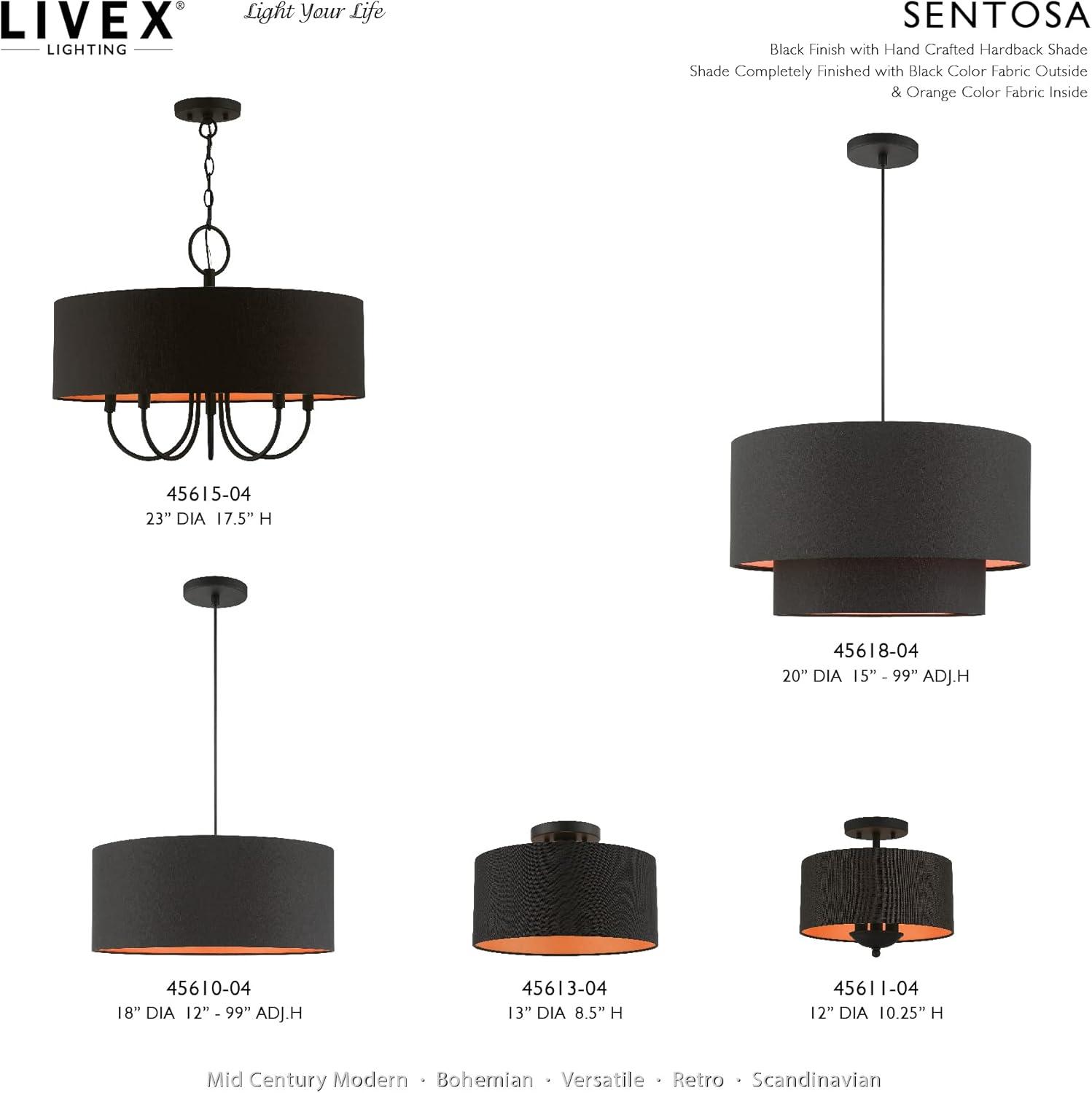 Livex Lighting Sentosa 3 - Light Pendant in  Black