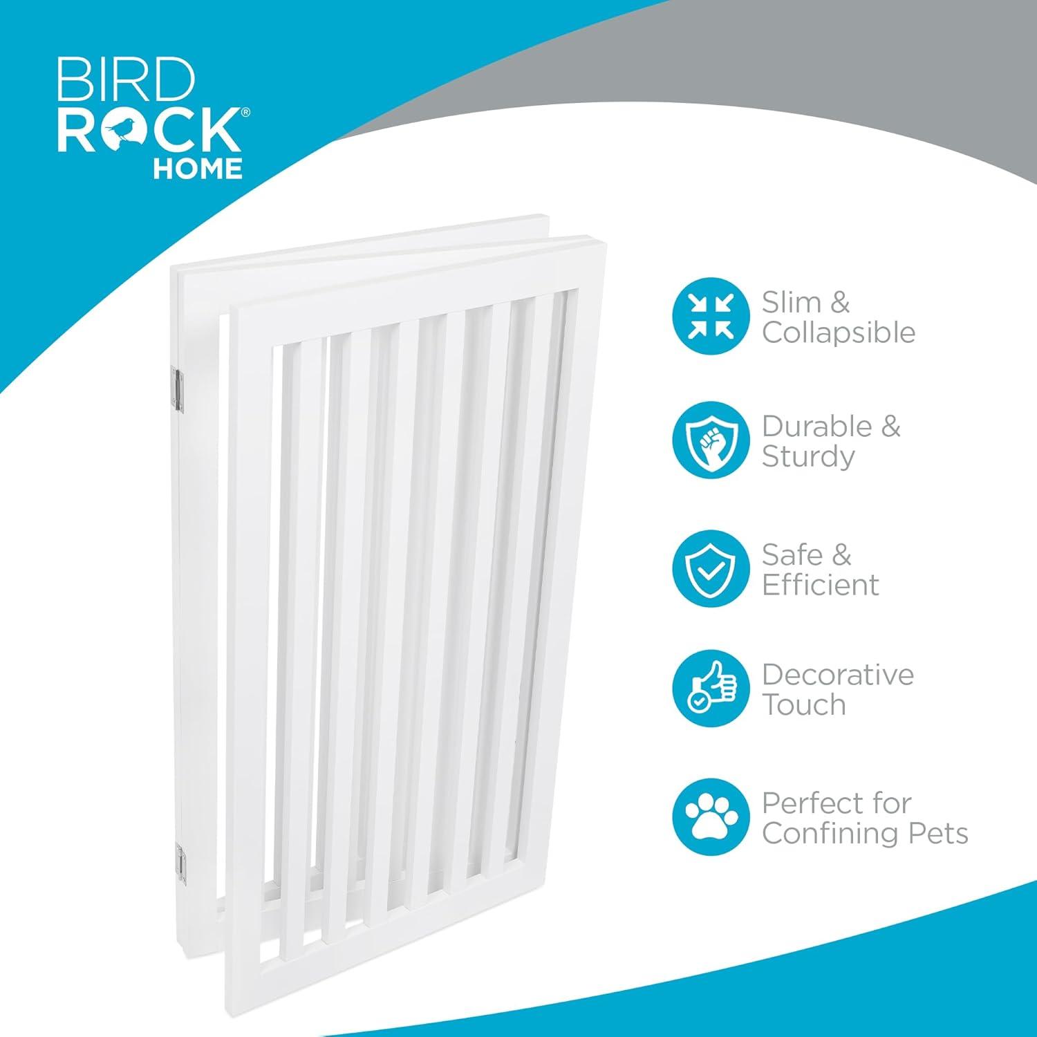 BirdRock Home Wood Free Standing Pet Gate