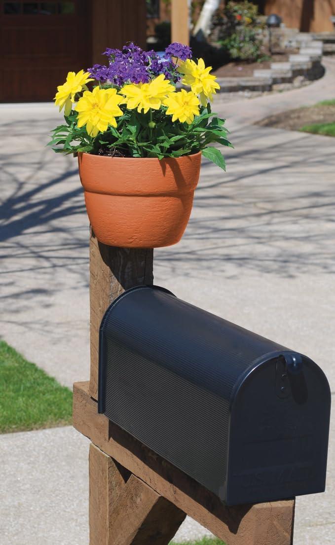 Bloomers Post Planter – Both Permanent and Temporary Installation Options – Garden in Tight Spaces – Terracotta