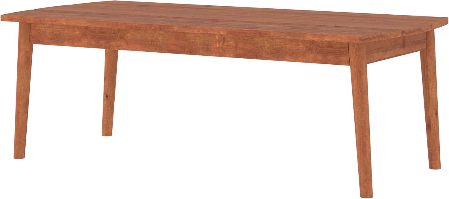 Mesa de Centro Moderna de Madera Maciza Estilo Huso para Exteriores - Marrón