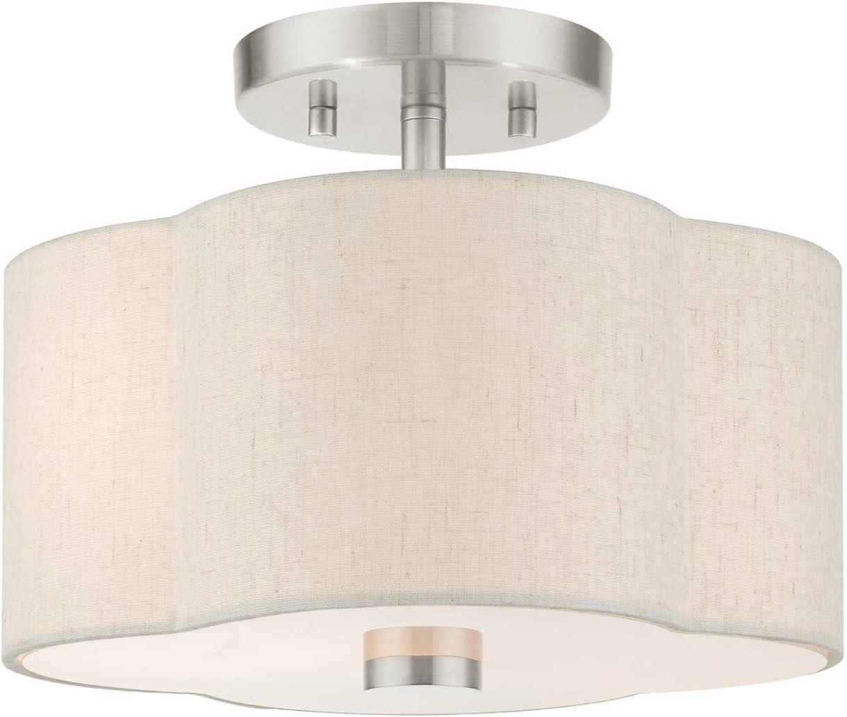 Livex Lighting Solstice 2 - Light Semi-Flush Mount in  Brushed Nickel