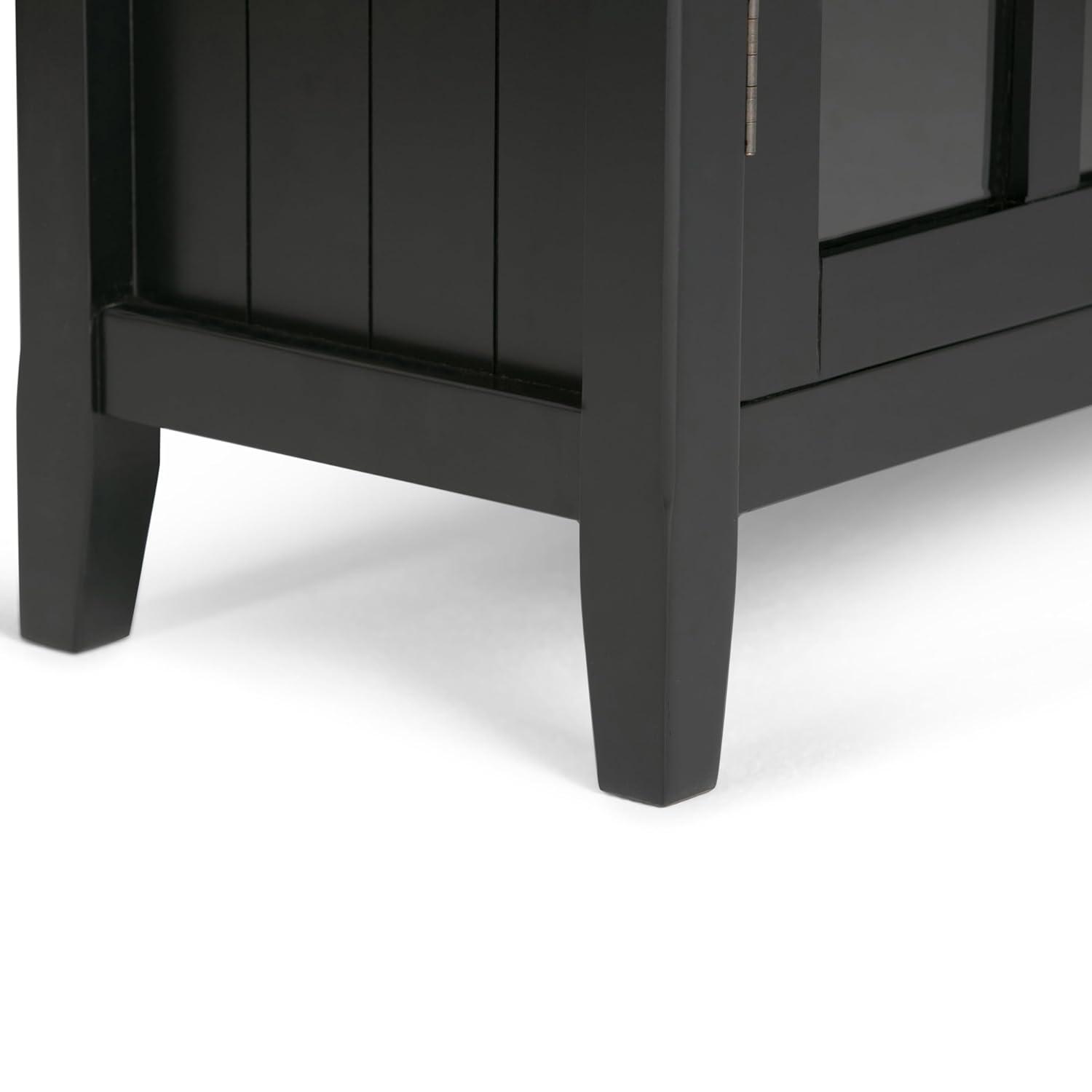 Simpli Home Acadian 44"W Solid Wood 9 Cube Storage Bookcase with Fixed Shelves