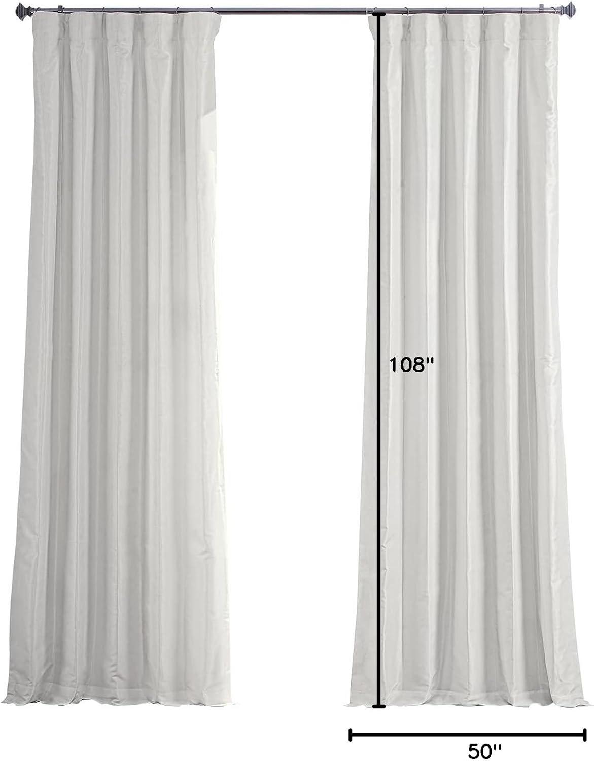 Rayne Vintage Textured Faux Dupioni Silk Room Darkening Curtains Window Single Curtain Panel