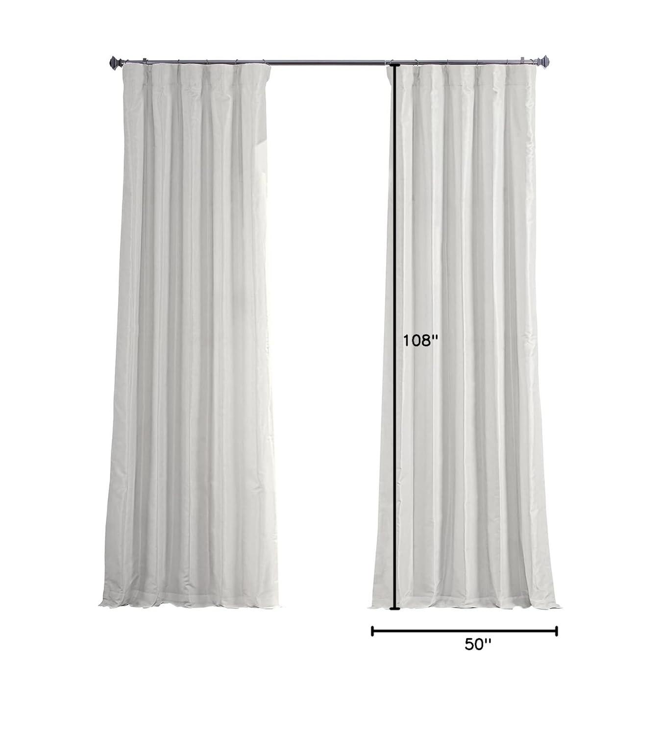 Rayne Vintage Textured Faux Dupioni Silk Room Darkening Curtains Window Single Curtain Panel