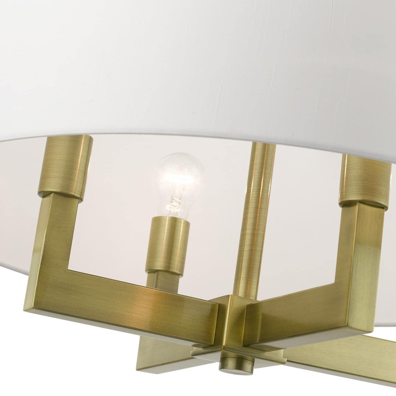 Livex Lighting Cresthaven 4 - Light Chandelier in  Antique Brass
