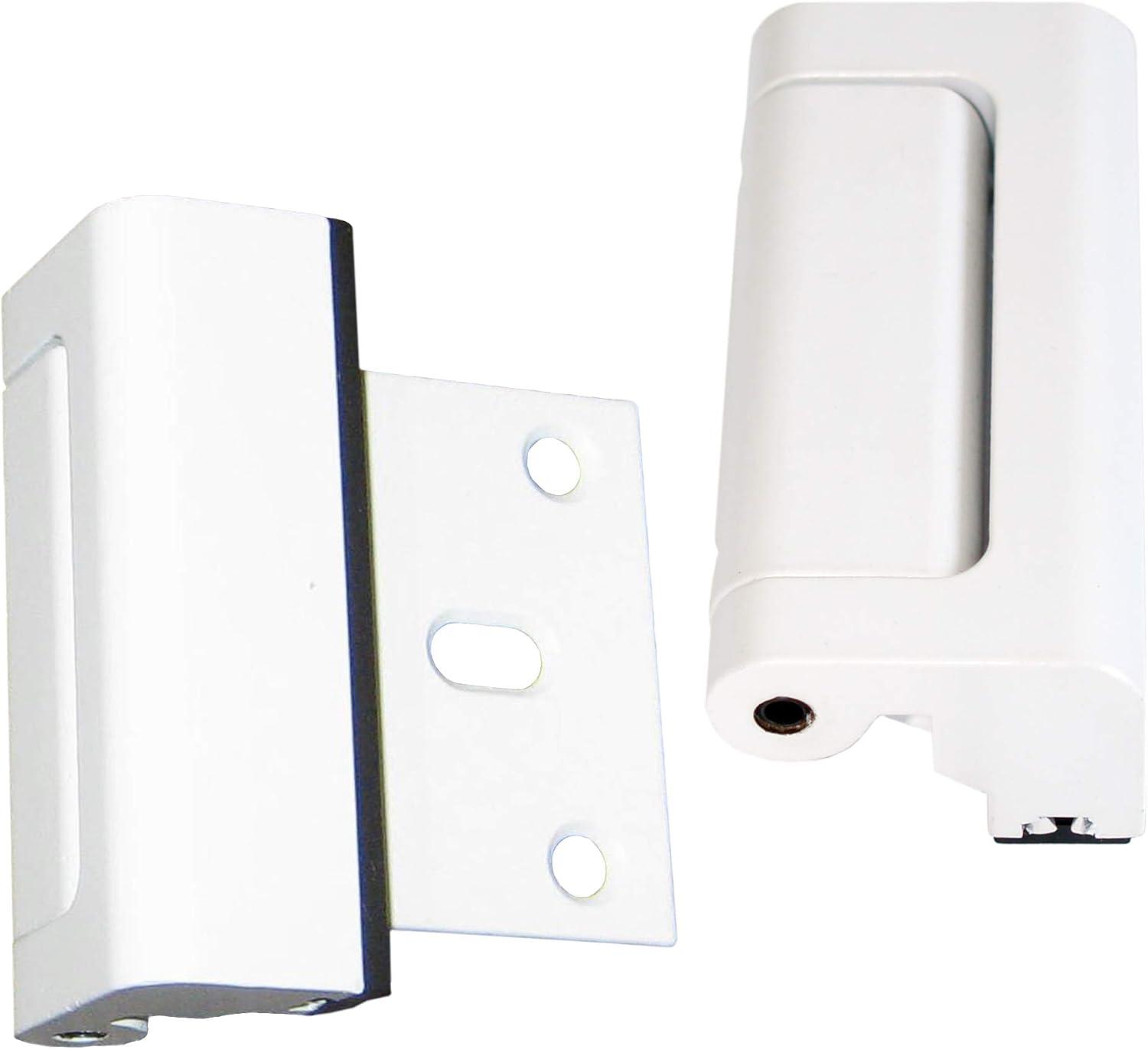 White Metal Childproof Door Guardian Lock - 2 Pack