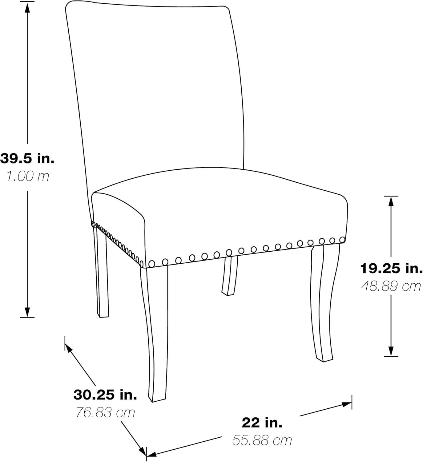 Hamilton Dining Chair 2-Pack with Gray Washed Legs in Atlantic Blue Fabric