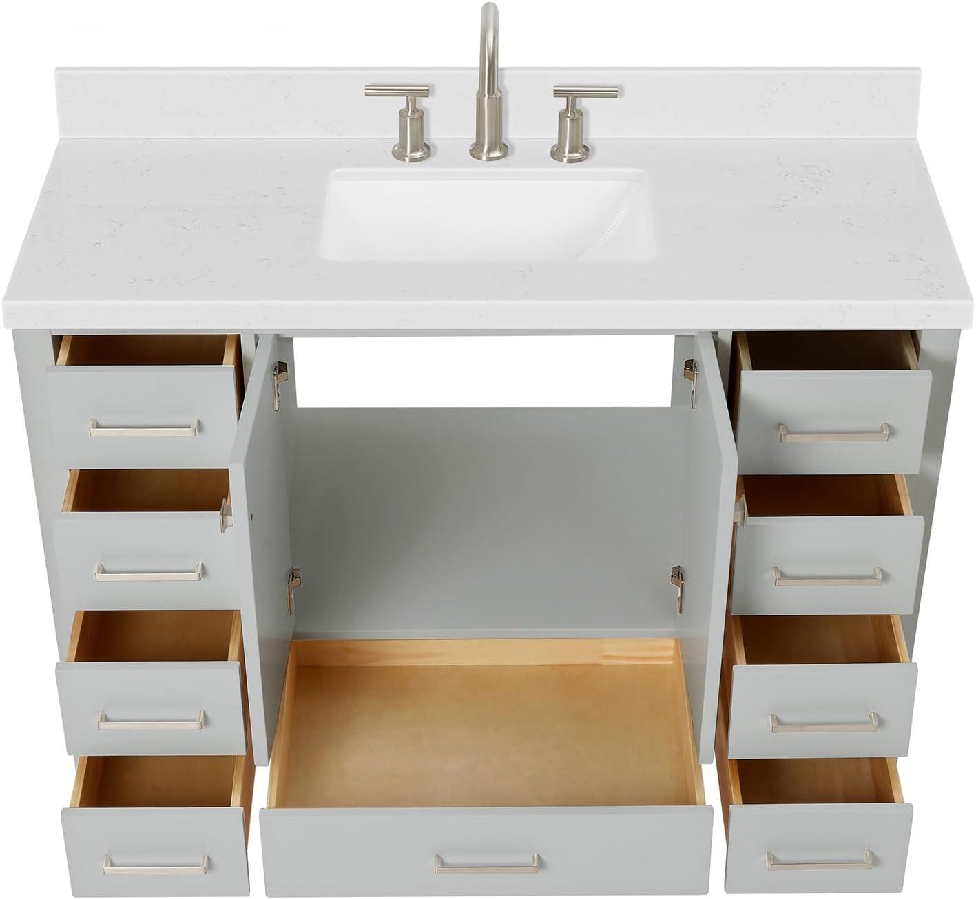 Ariel A049s-Bc Cambridge 48" Single Free Standing Vanity Cabinet Only - Grey