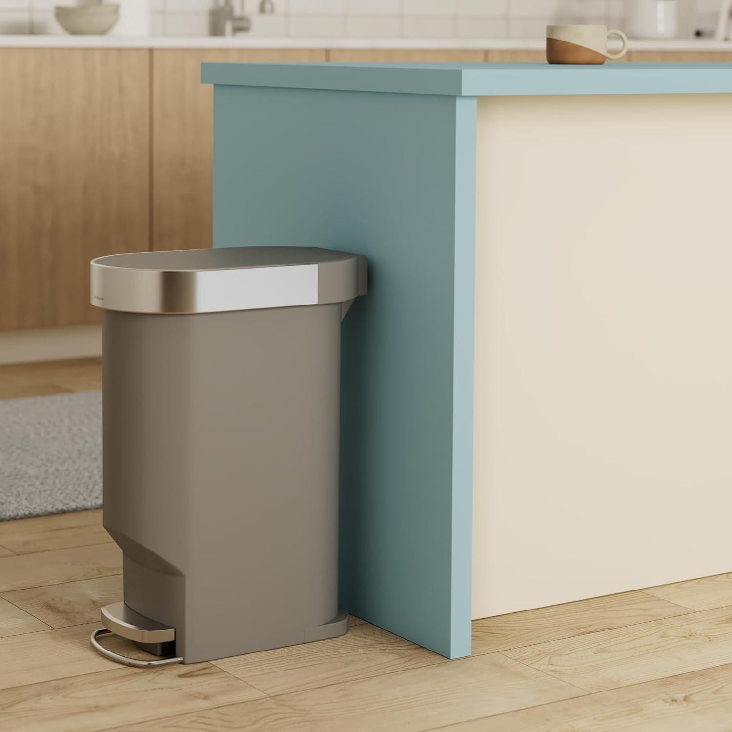 Simplehuman 10.6 Gallon Slim Kitchen Step Trash Can with Liner Rim