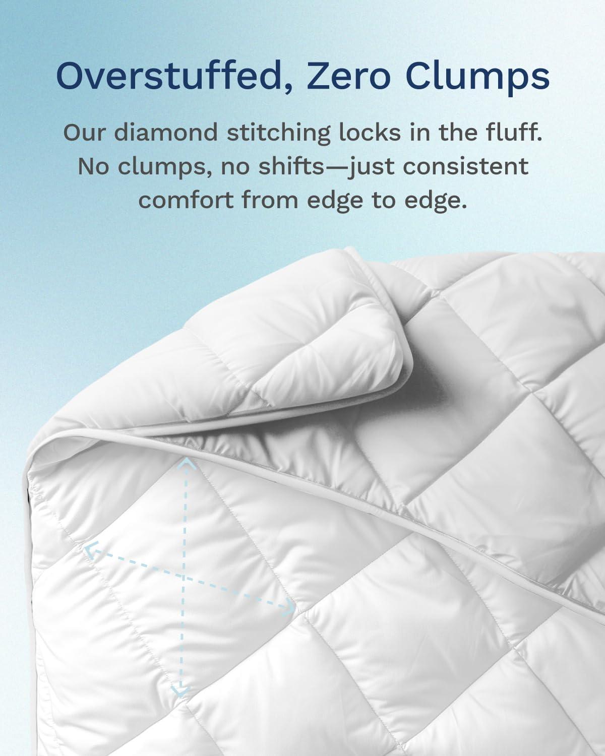 Twin XL White Reversible Microfiber Quilted Comforter