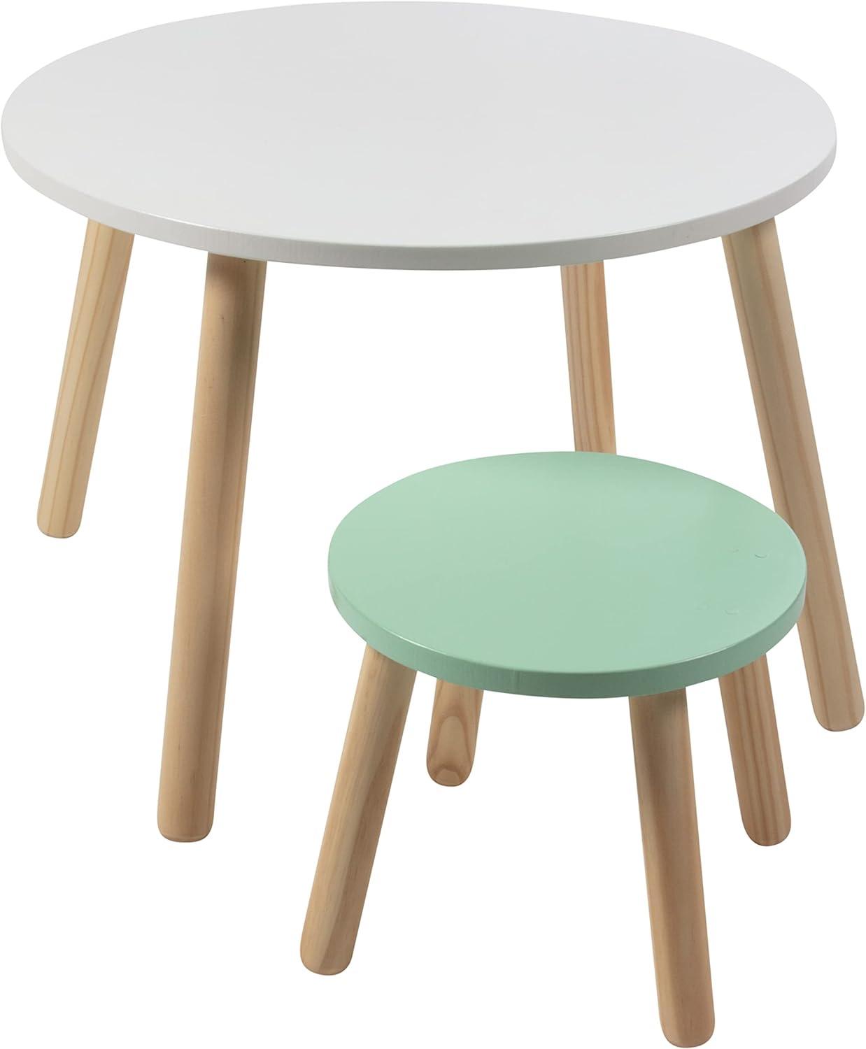 Kids Animal Table & Chair Set- Toddler Table w 3 Toddler Seats & Adult Stool for Arts, Activities- Adorably Themed Playroom Furniture, Dining Table or Activity Center for Daycares Classroom Play Area