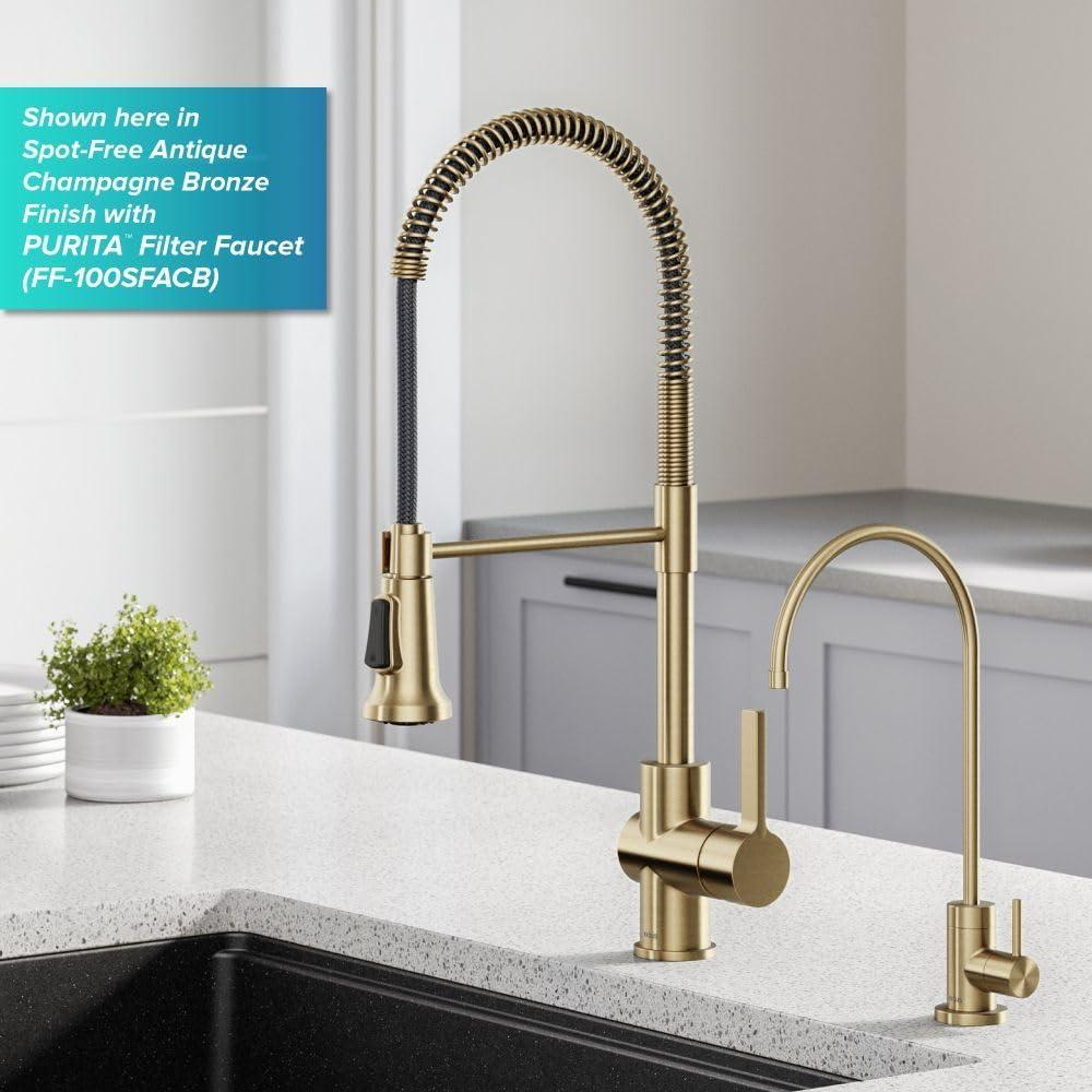 KRAUS Britt Commercial Style Single Handle Pull Down Kitchen Faucet