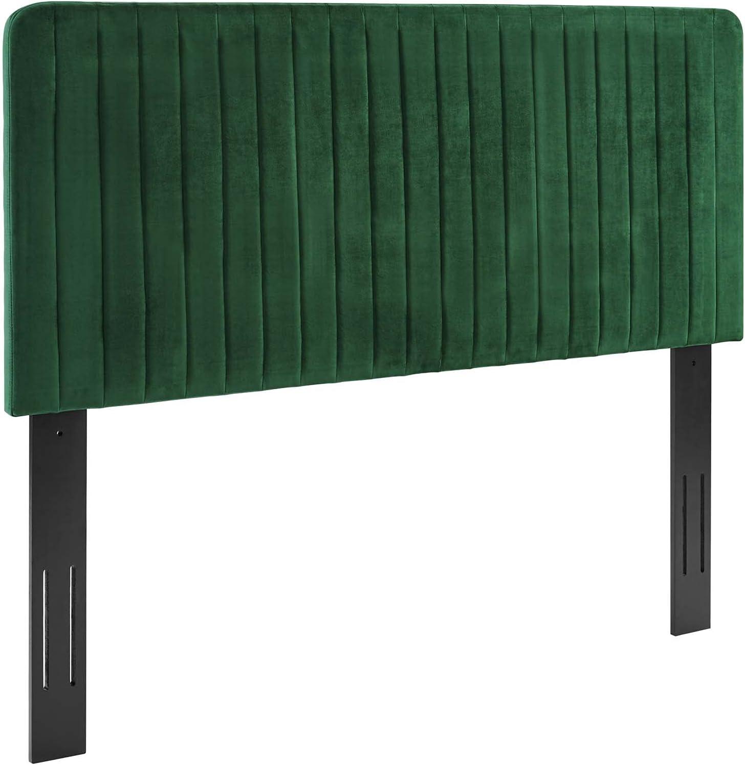 Milenna Channel Tufted Performance Velvet Headboard