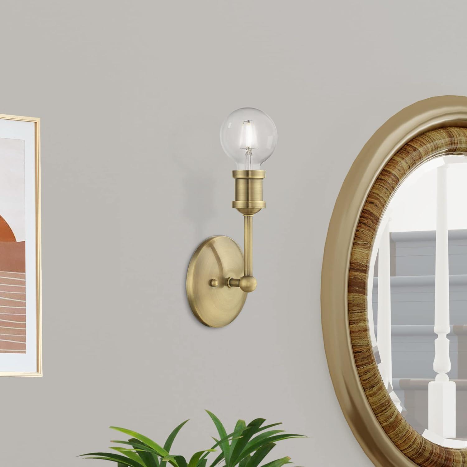 Livex Lighting Lansdale 1 - Light Vanity in  Antique Brass