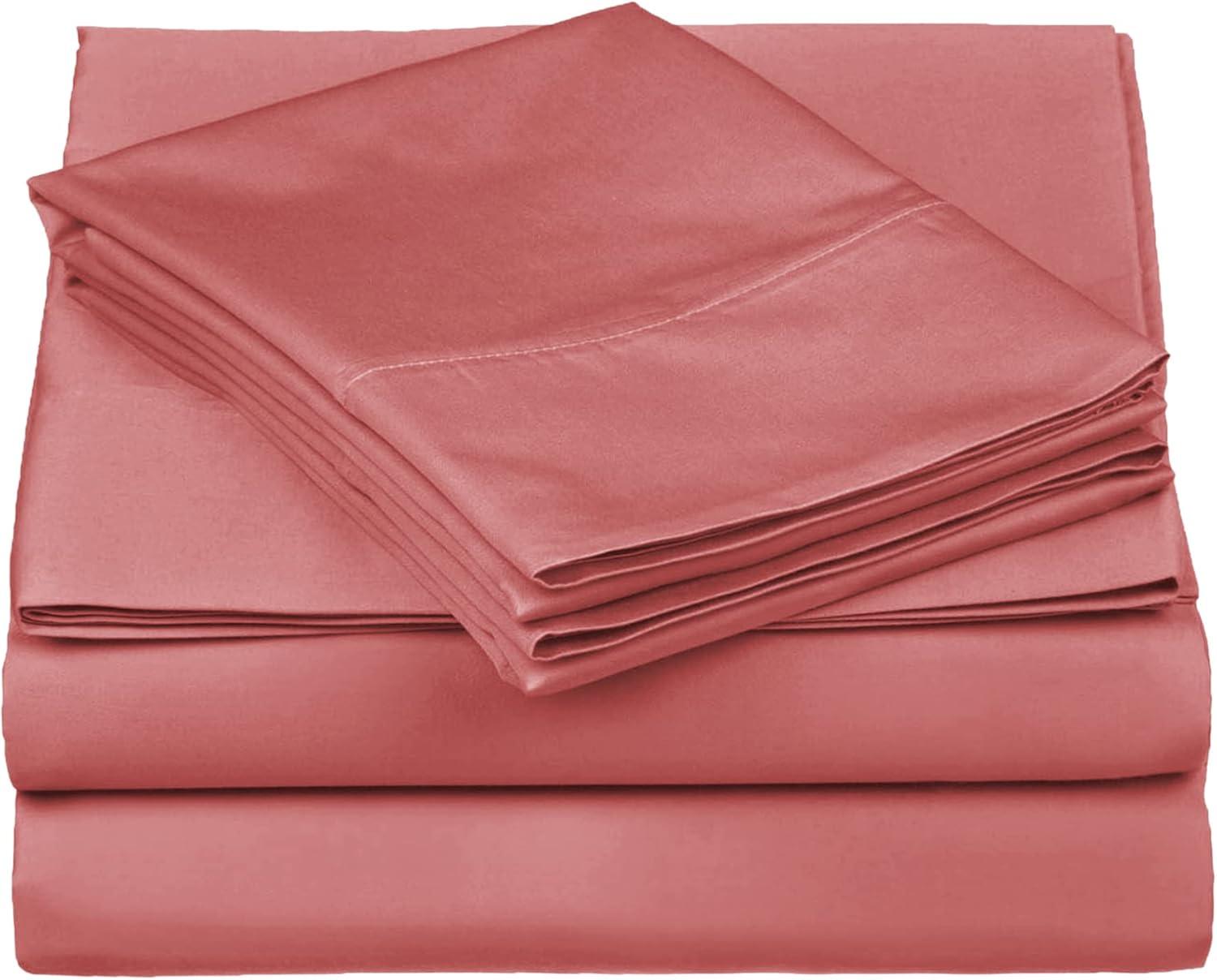 Blush Twin XL Egyptian Cotton Deep Pocket Sheet Set