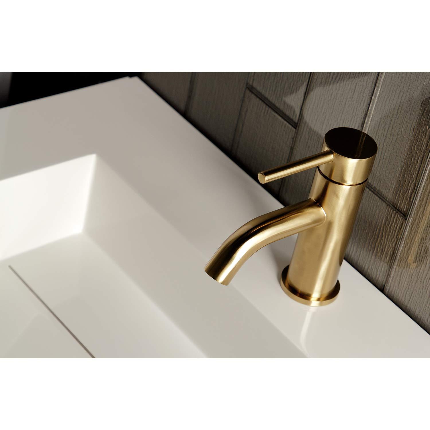 Kingston Brass Concord Single-Handle 1-Hole Deck Mount Bathroom Faucet with Push Pop-Up