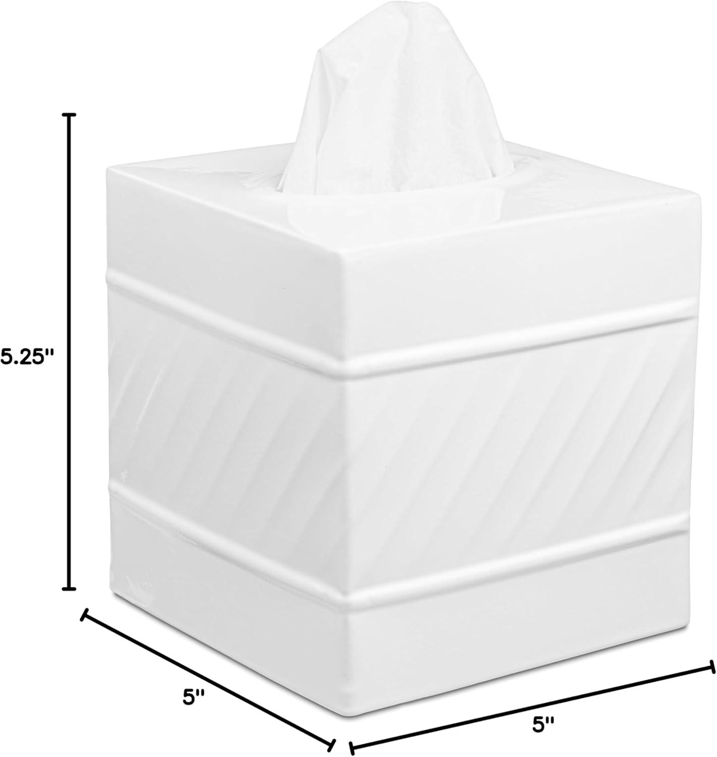 Monarch Abode Wave Embossed Metal Tissue Box Cover