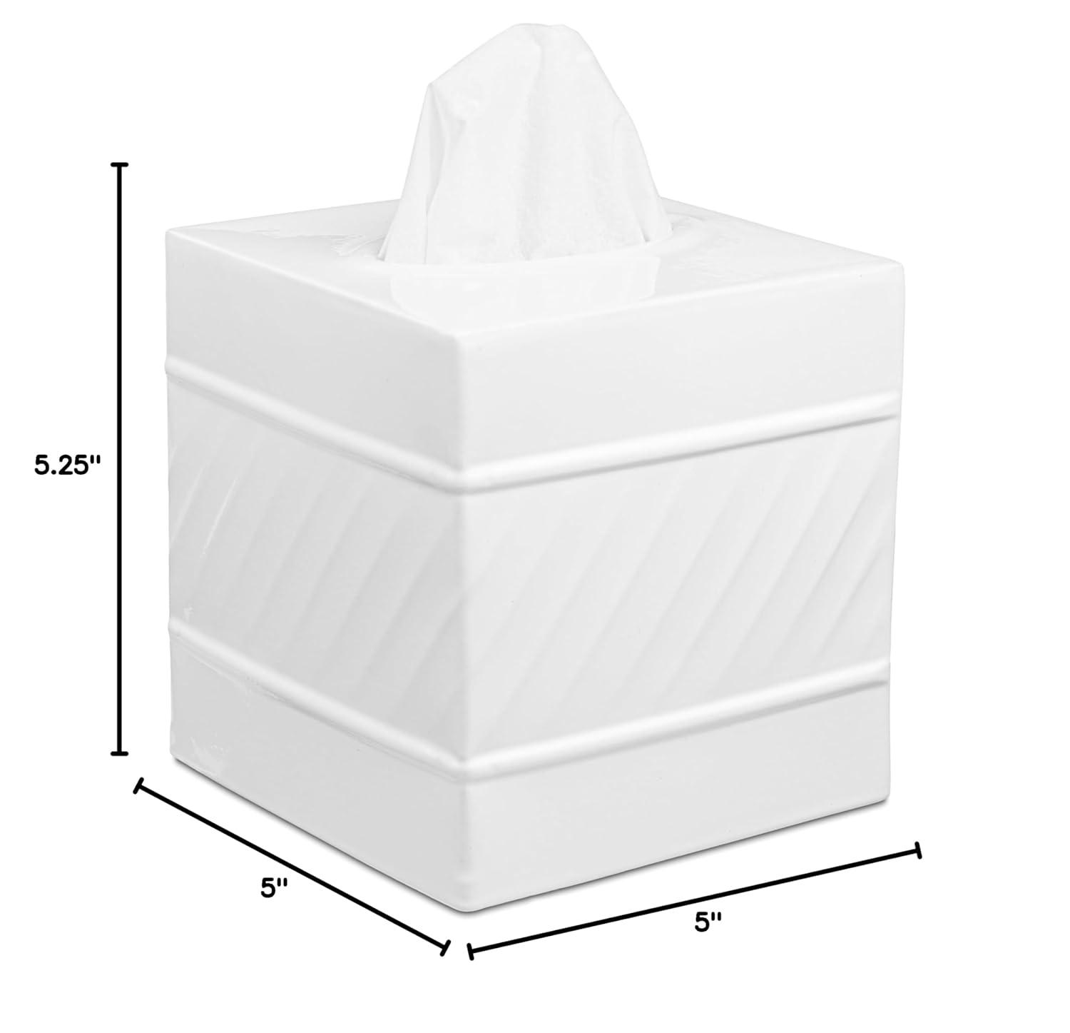 Monarch Abode Wave Embossed Metal Tissue Box Cover