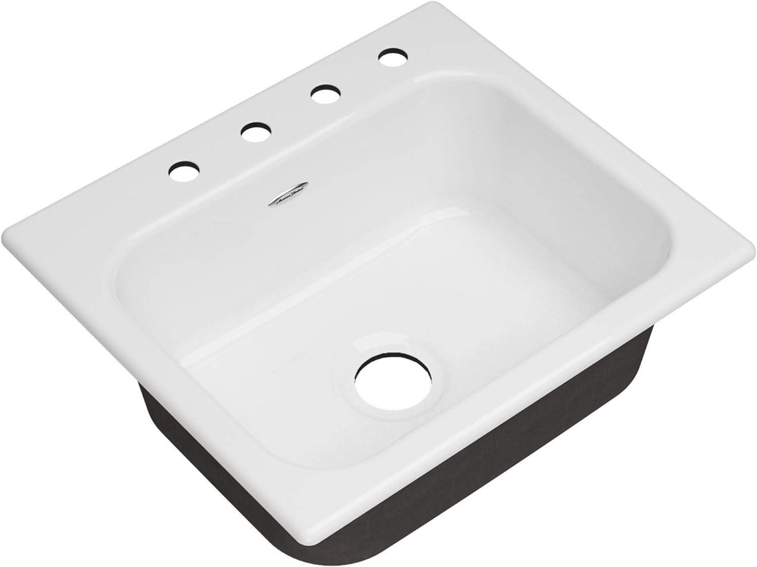 Quince 25'' L Drop-In Single Bowl Cast Iron Kitchen Sink