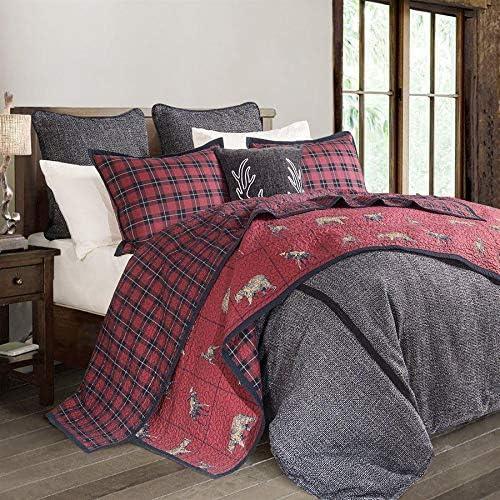 Hamilton Gray Chenille Traditional Modern Rustic 4 Piece Comforter Set