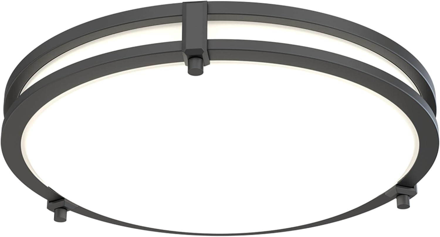 Matte Black Round LED Flush Mount Ceiling Light