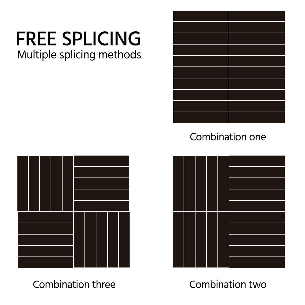 Yaheetech  27pcs 12"x12" Tiles for Patio Garden for  Indoor & Outdoor Black