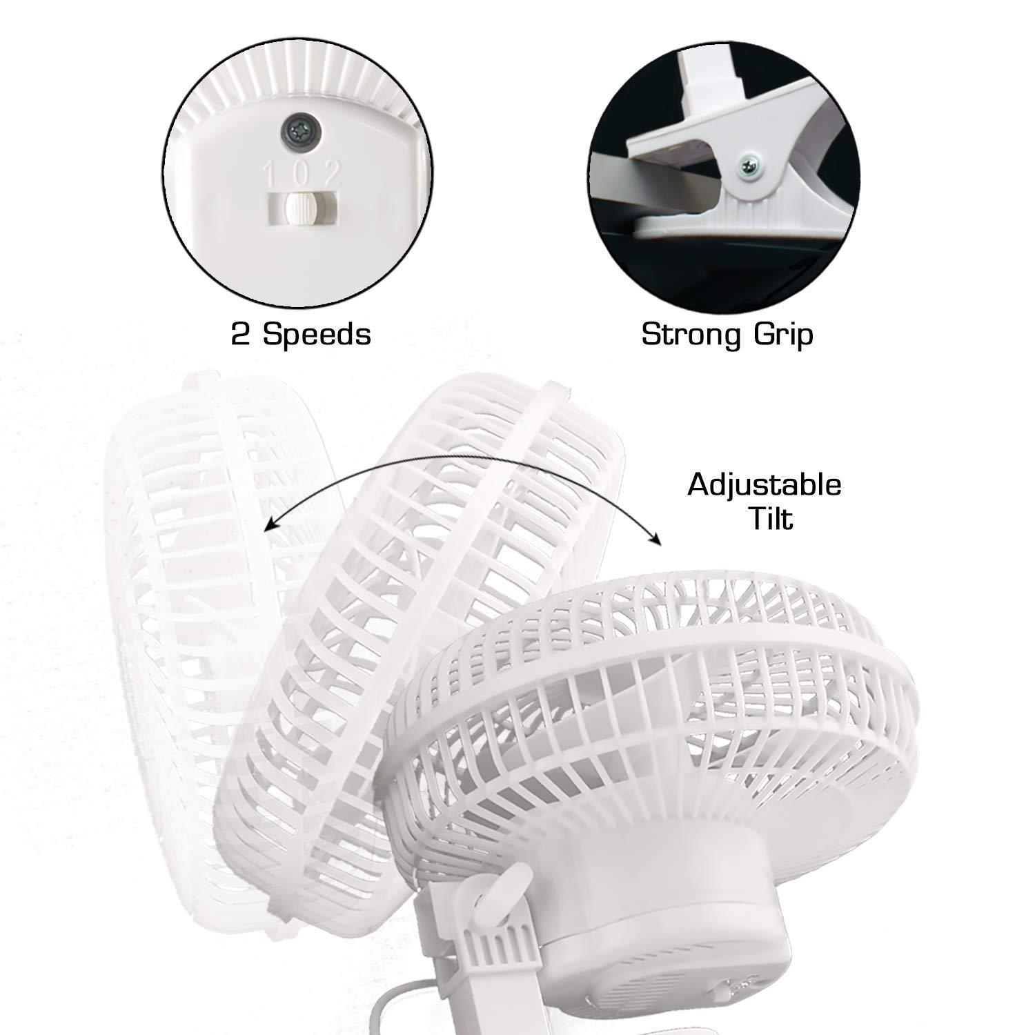 Hurricane Hurricane 10'' Oscillating Retro Clip Fan Fan