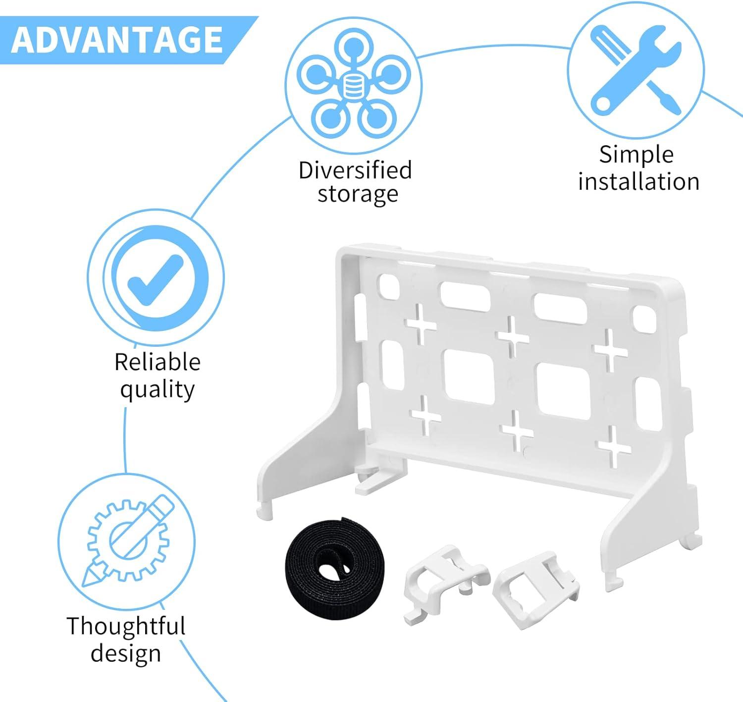 White Polycarbonate Universal Network Device Shelf Bracket