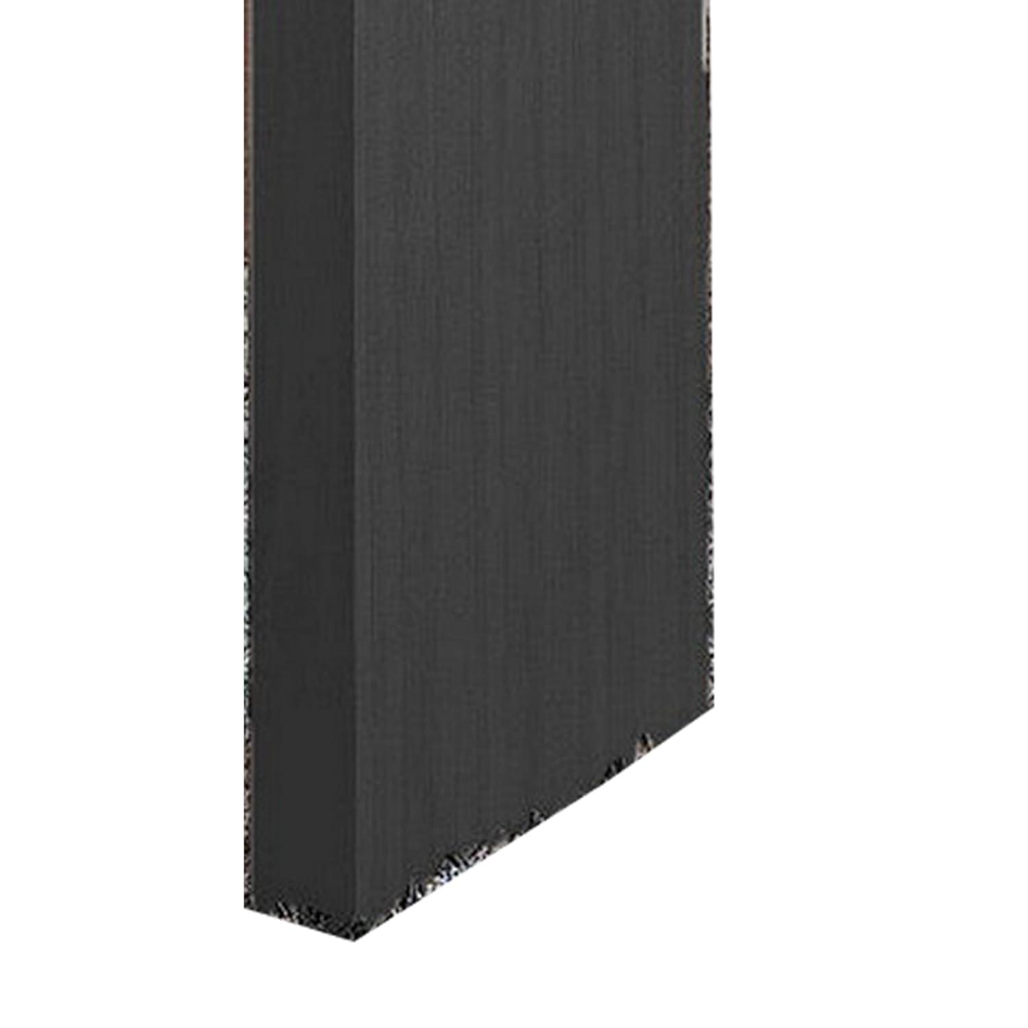 Benjara Loen 60 Inch Long Bar Height Table, Rectangular Panel Base Brown Oak Veneer