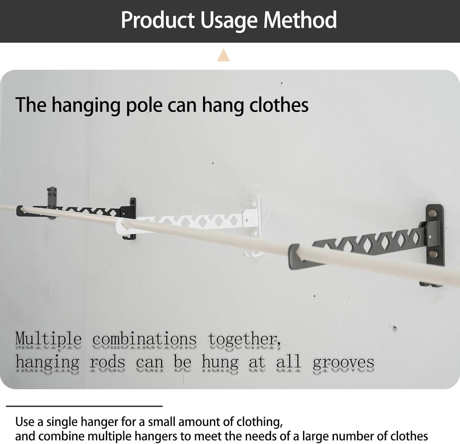 unbranded Clothes Drying Hanger 34.00X13.00X2.70CM Black